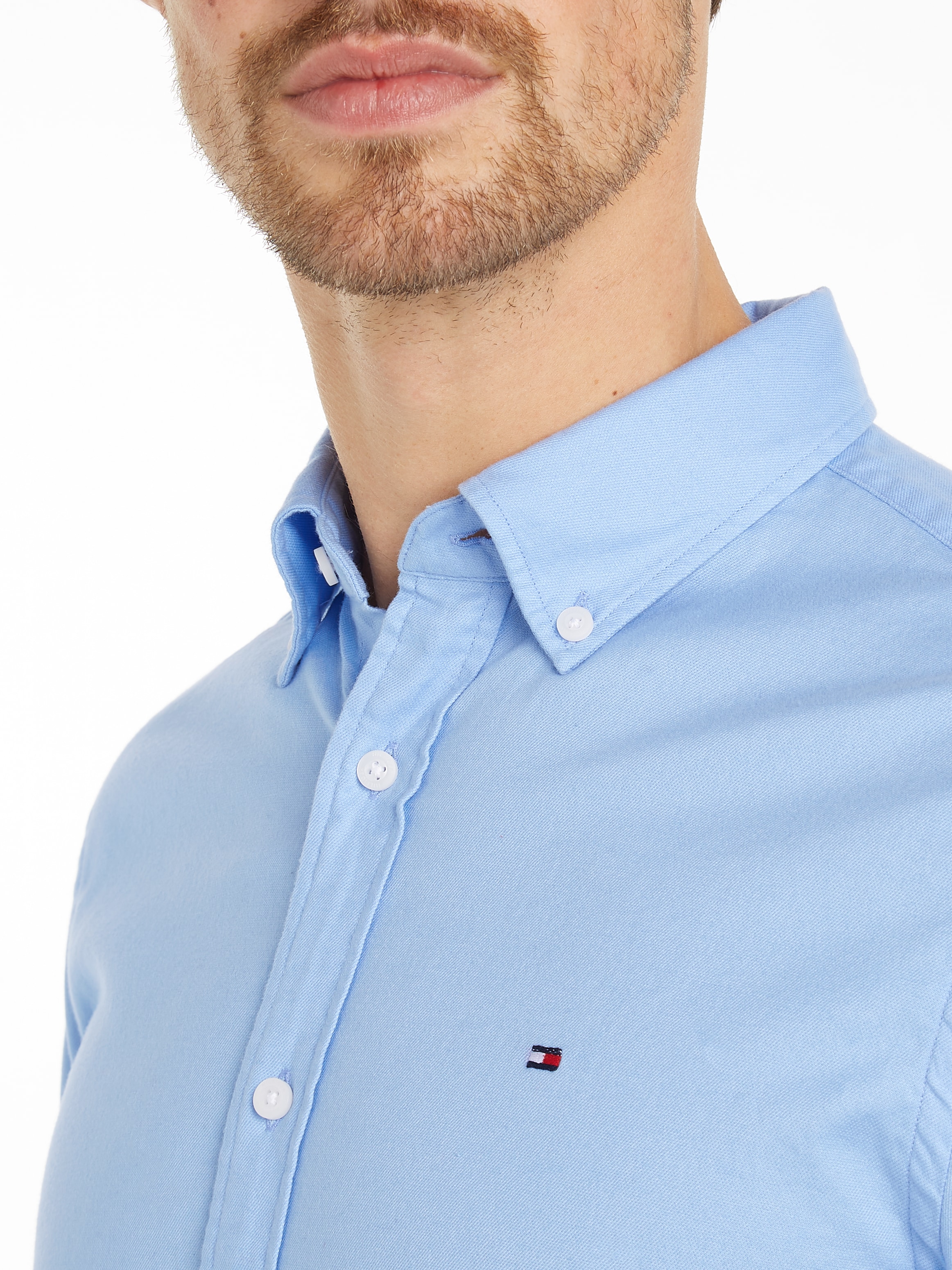 Tommy Hilfiger Businesshemd »FLEX BRUSHED SOLID RF SHIRT«