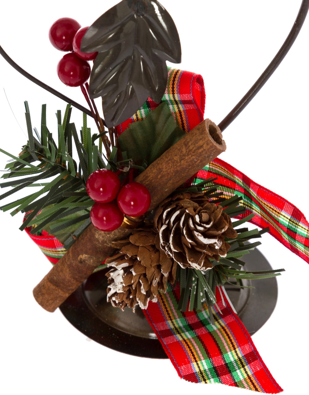 Myflair Möbel & Accessoires Kerzenhalter »Weihnachtsdeko rot«, (Set, 2 St.), im Blattdesign, mit winterlicher Dekoration