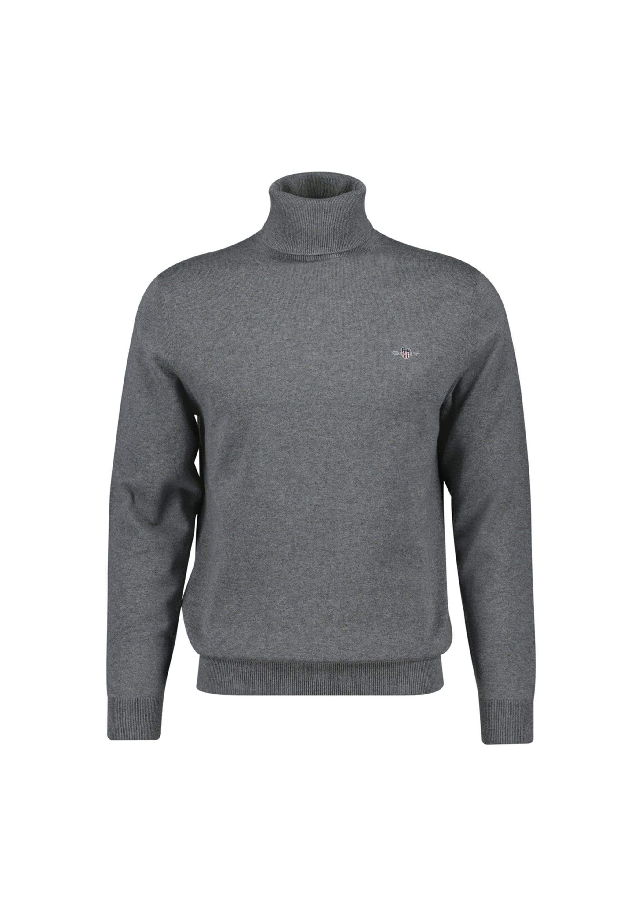 GANT Herren Sweater "Strickpullover CLASSIC COTTON ROLLERNECK", grau, Gr. 4XL, Obermaterial: 100% Baumwolle CO., Sweatshirts