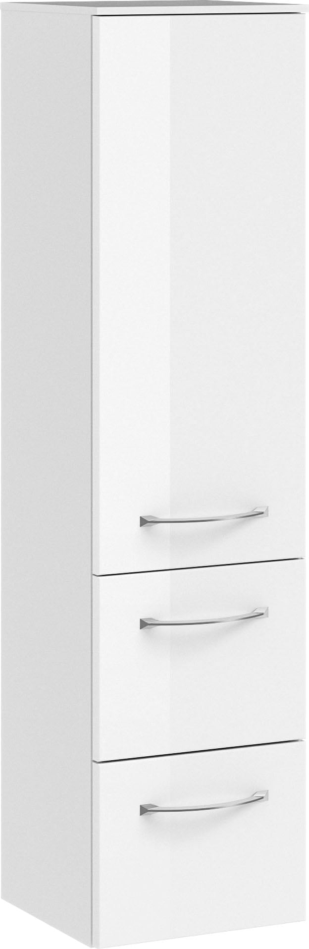 Saphir Badmöbel-Set »6005 Sprint 4-teilig, Keramik-Waschtisch mit LED-Spiegelschrank«, (5 St.), Unterschrank, Midischrank, inkl. Türdämpfer, 5 Türen, 5 Schubladen