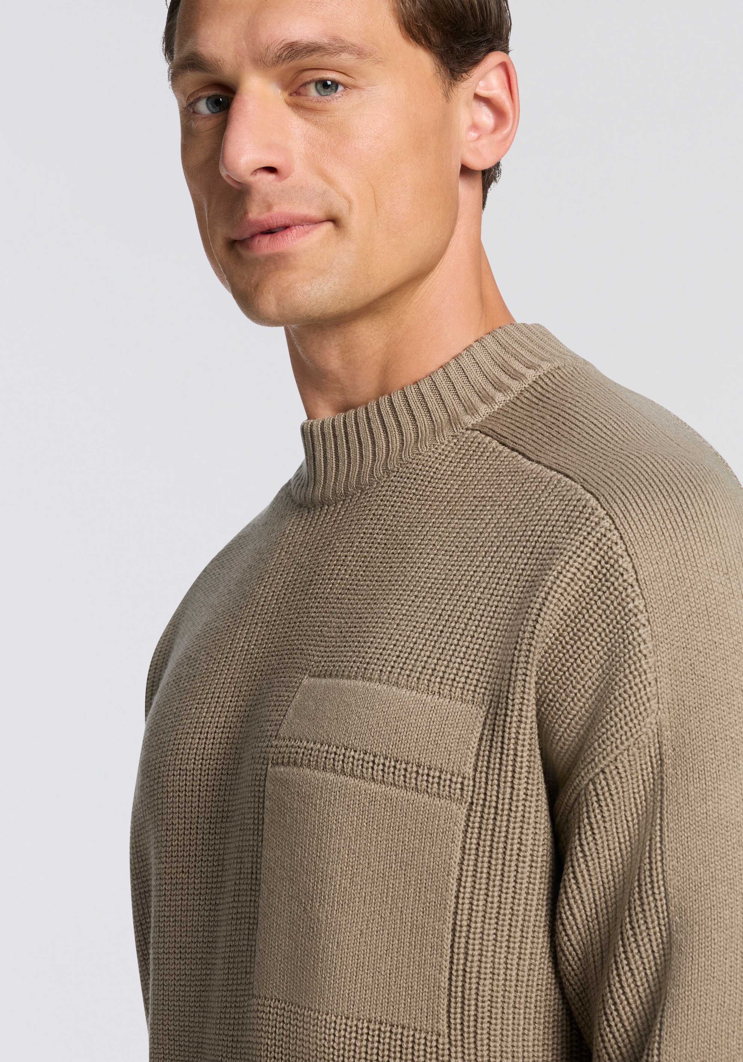 Thumbnail - BOSS ORANGE Strickpullover "Andern" Rundhalsausschnitt, relaxed fit, Strickmix