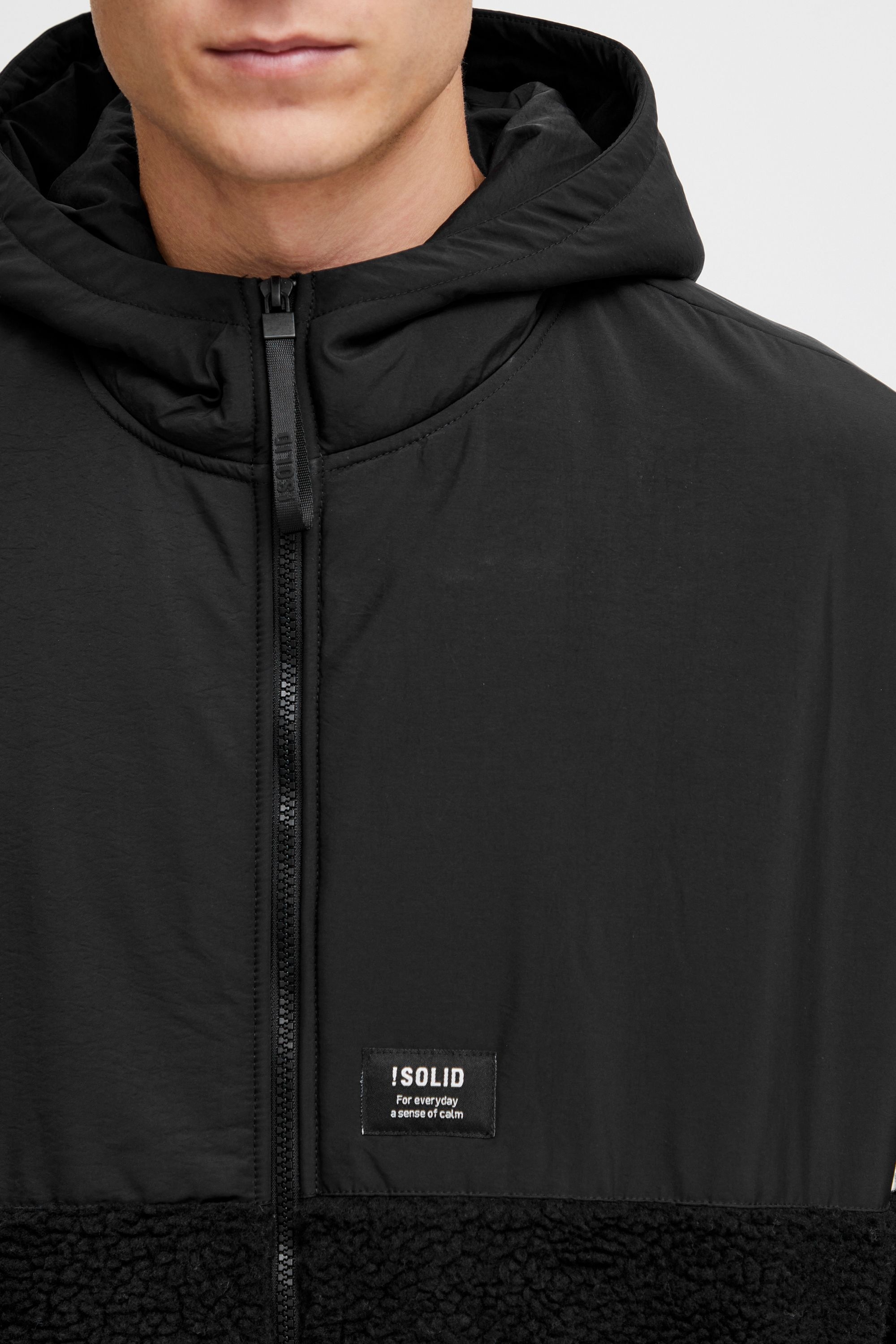 !Solid Fellimitatjacke »Fellimitatjacke SDMark«, mit Kapuze