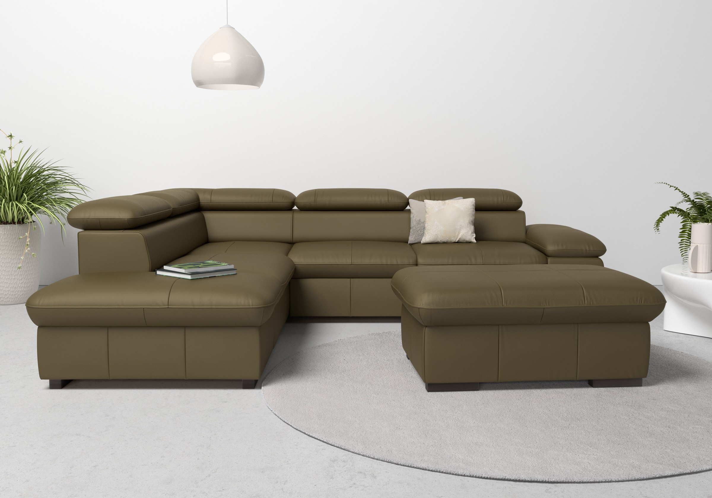 OTTO home Ecksofa "Alberto L-Form" mit Kopfteilverstellung, wahlweise mit Schlaffunktion