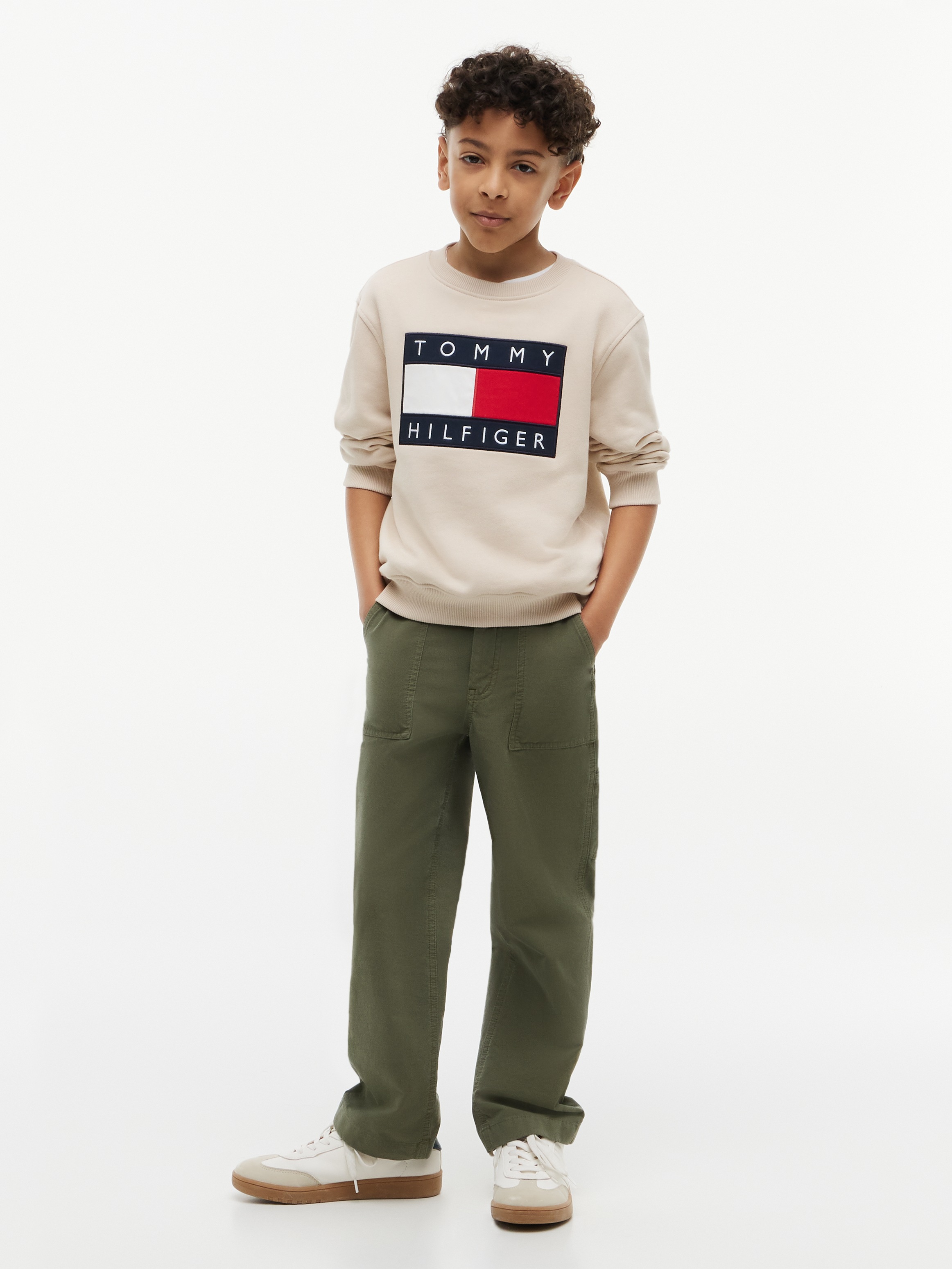 Tommy Hilfiger Sweatshirt , Regular Fit, Kinder bis 16 Jahre, Logo-Applikation
