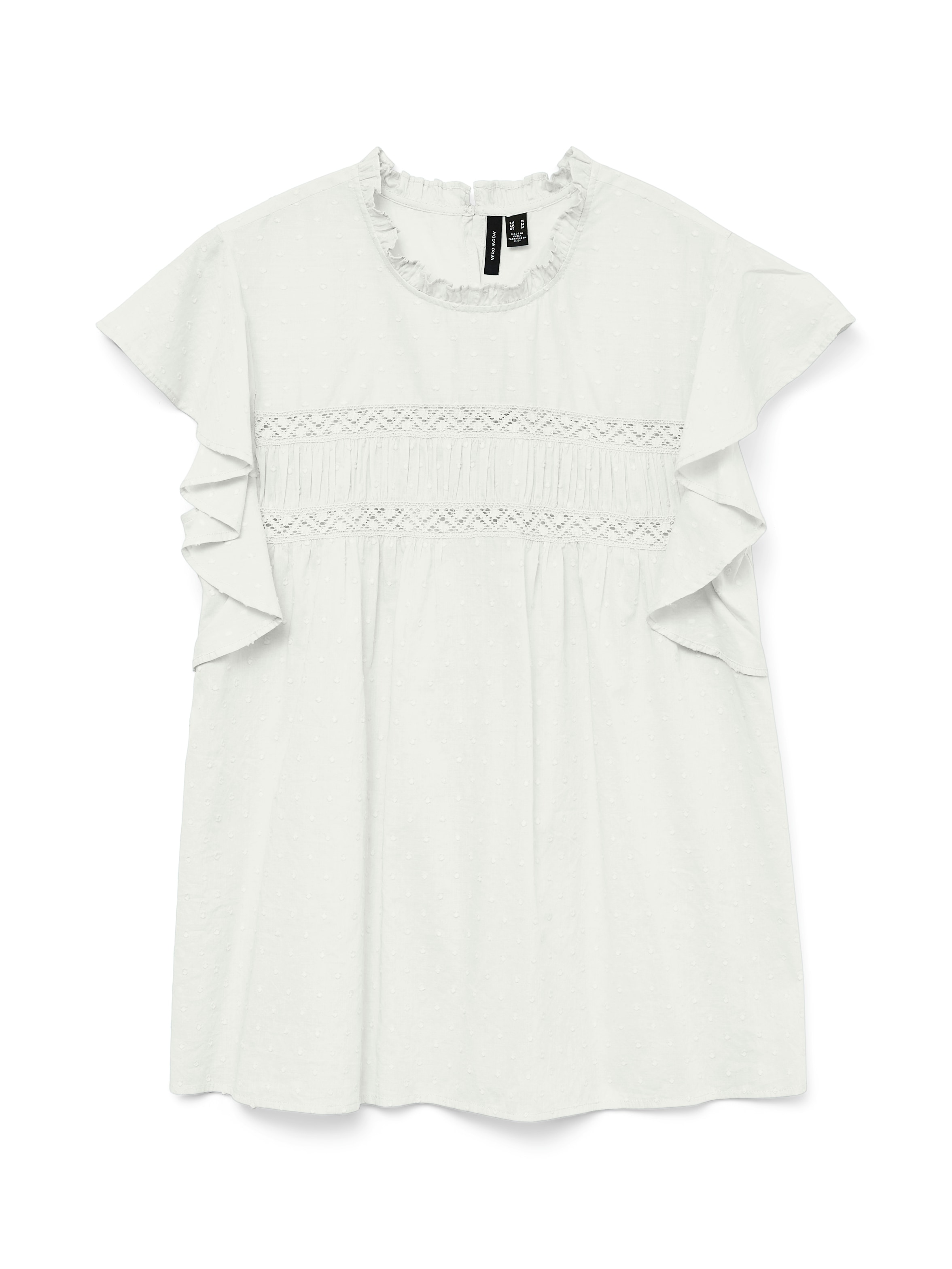 Vero Moda Blusenshirt »VMTRINE SL LACE TOP WVN NOOS«