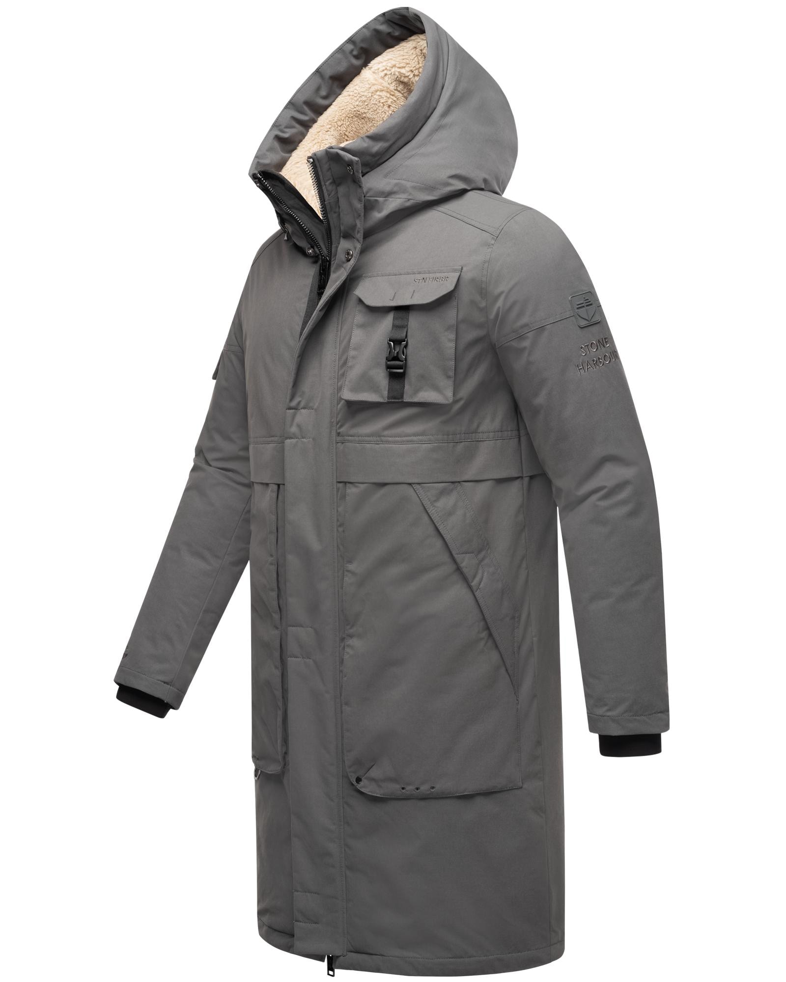 Stone Harbour Wintermantel »Cyriaan XX«, Langer Herren Winterparka mit großen Eingrifftaschen