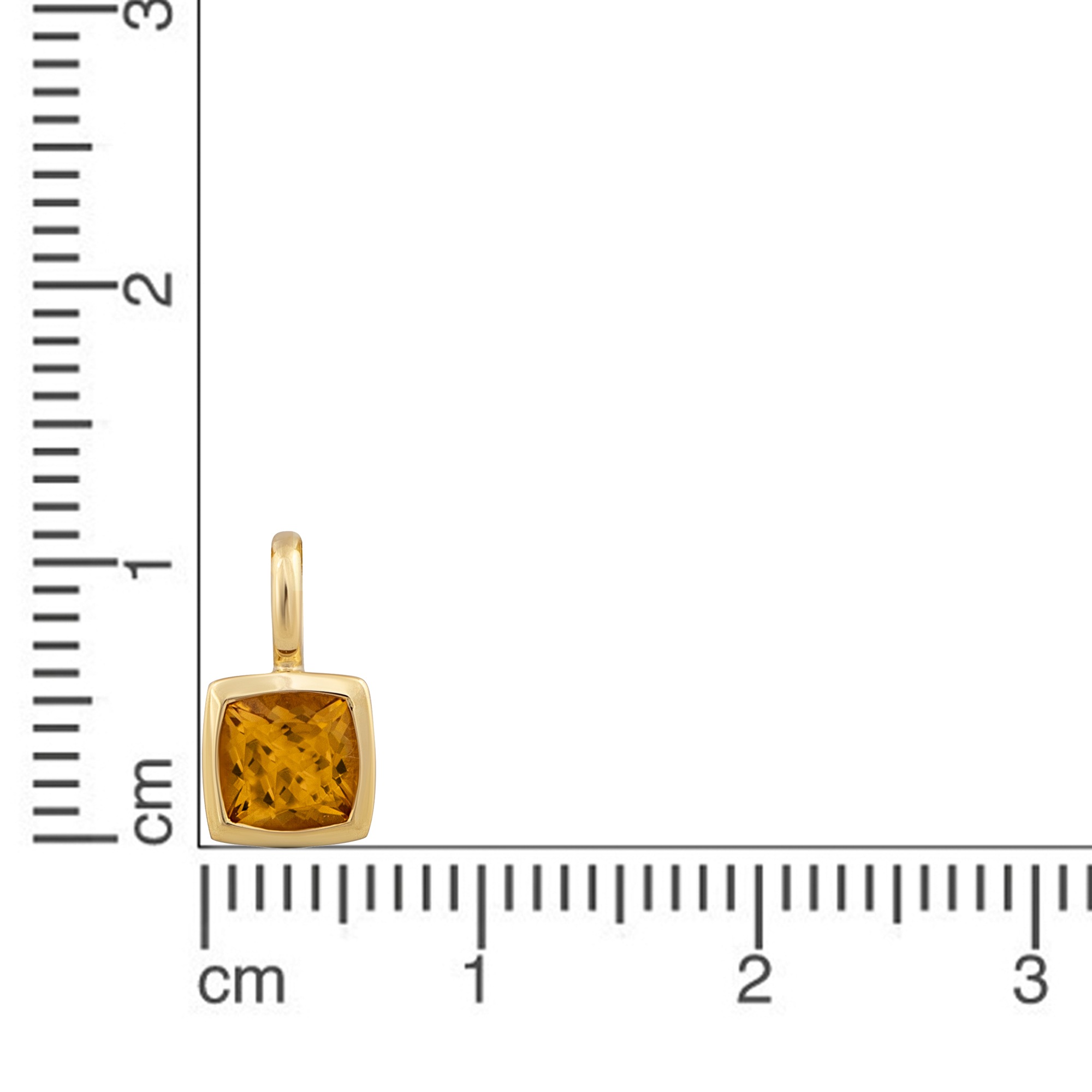 Orolino Kettenanhänger »Gold 585 mit echtem Citrin 5x5mm«