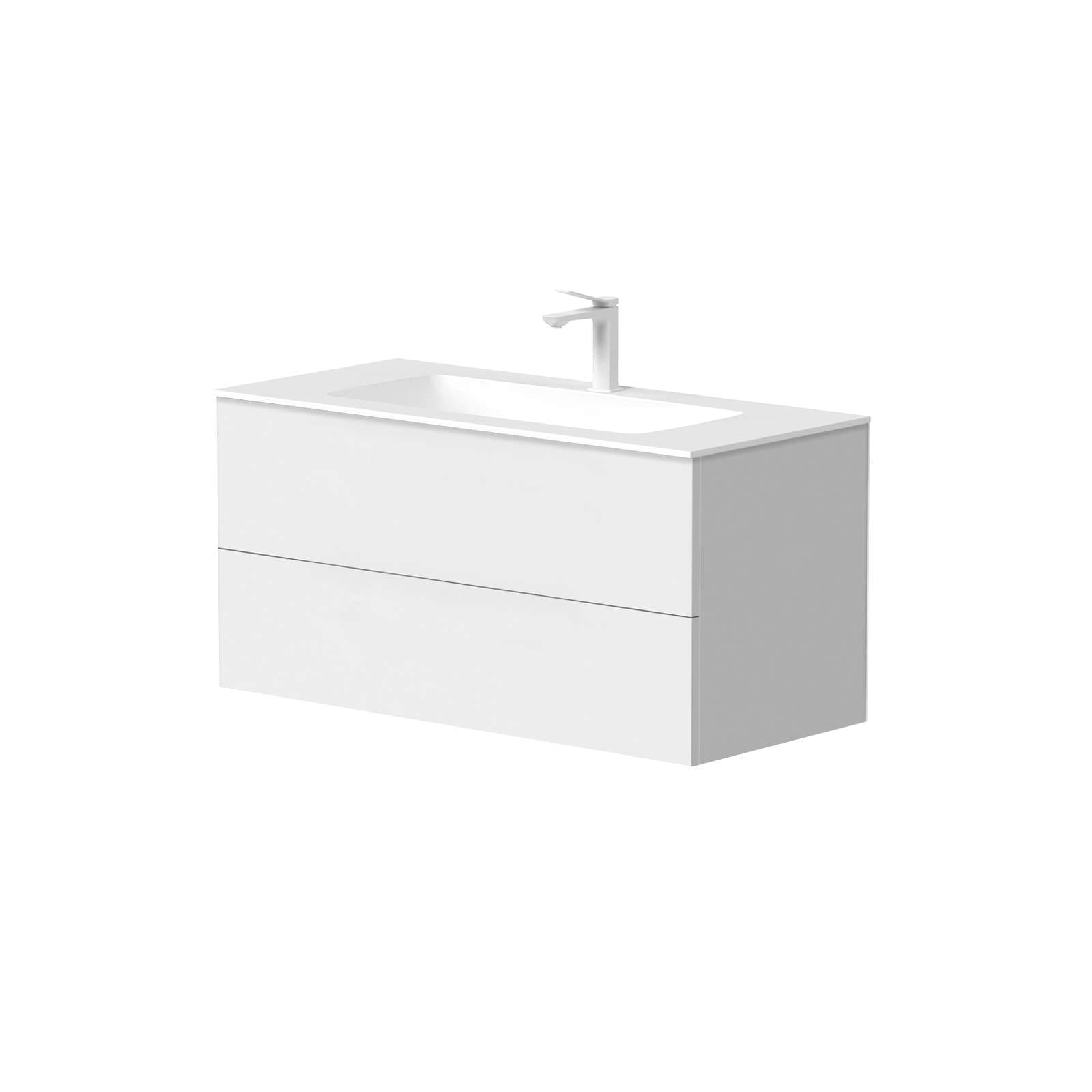 welltime Waschtisch "Gama" inklusive Waschbecken, mit Push-to-Open-Funktion, FSC zertifiziert