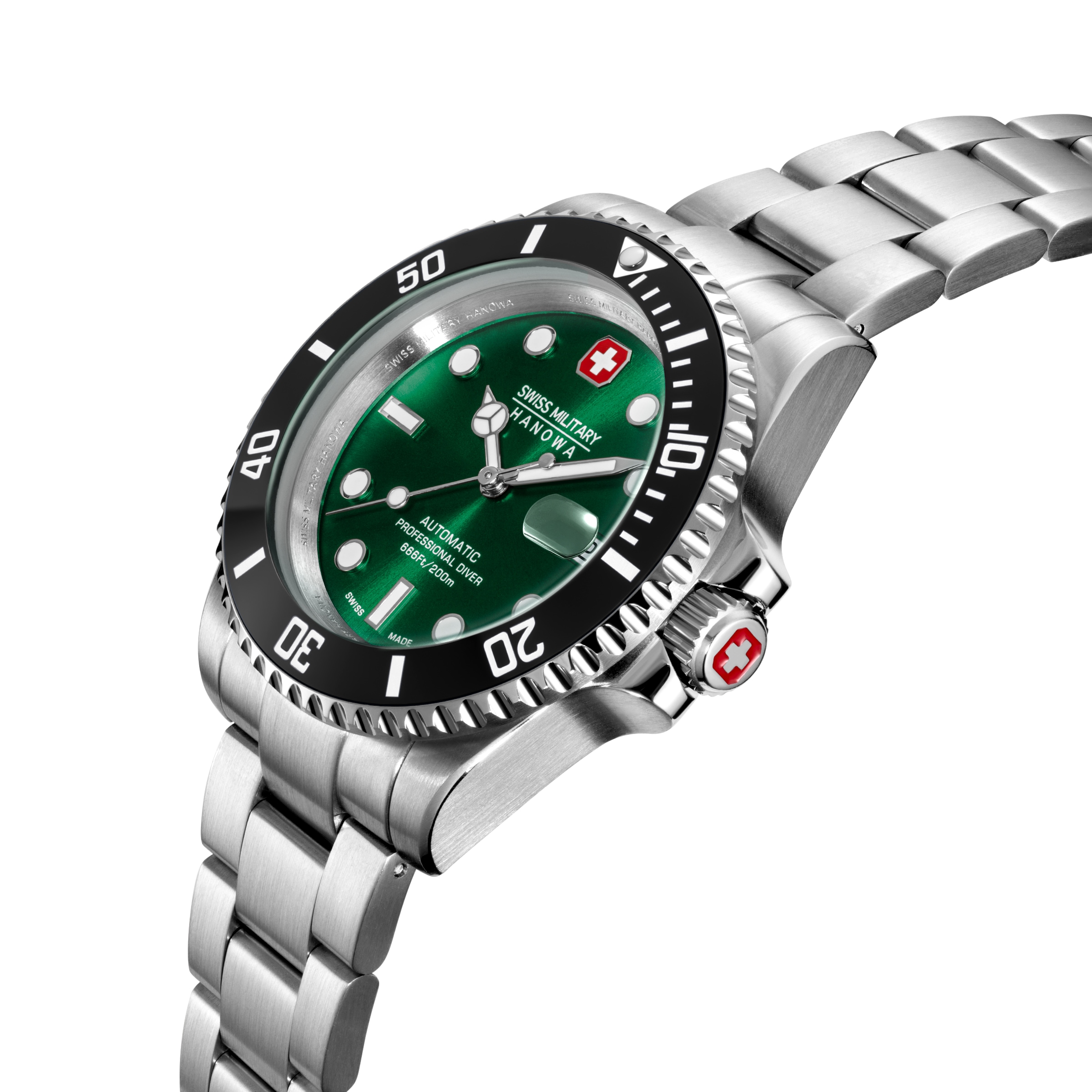 Swiss Military Hanowa Automatikuhr »Sealord« Armbanduhr, Herrenuhr, Swiss Made, Mechanische Uhr, Edelstahlarmband
