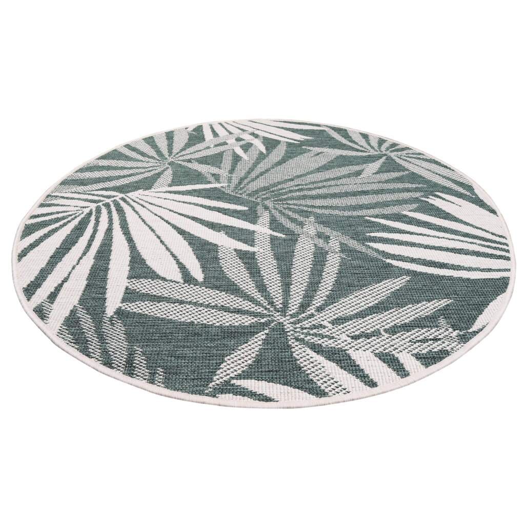 Carpet City Outdoorteppich »DUO RUG 5771«, rund, 5 mm Höhe, Wendeteppich Wetterfest In- & Outdoor, Balkon, Terrasse, Wohnzimmer