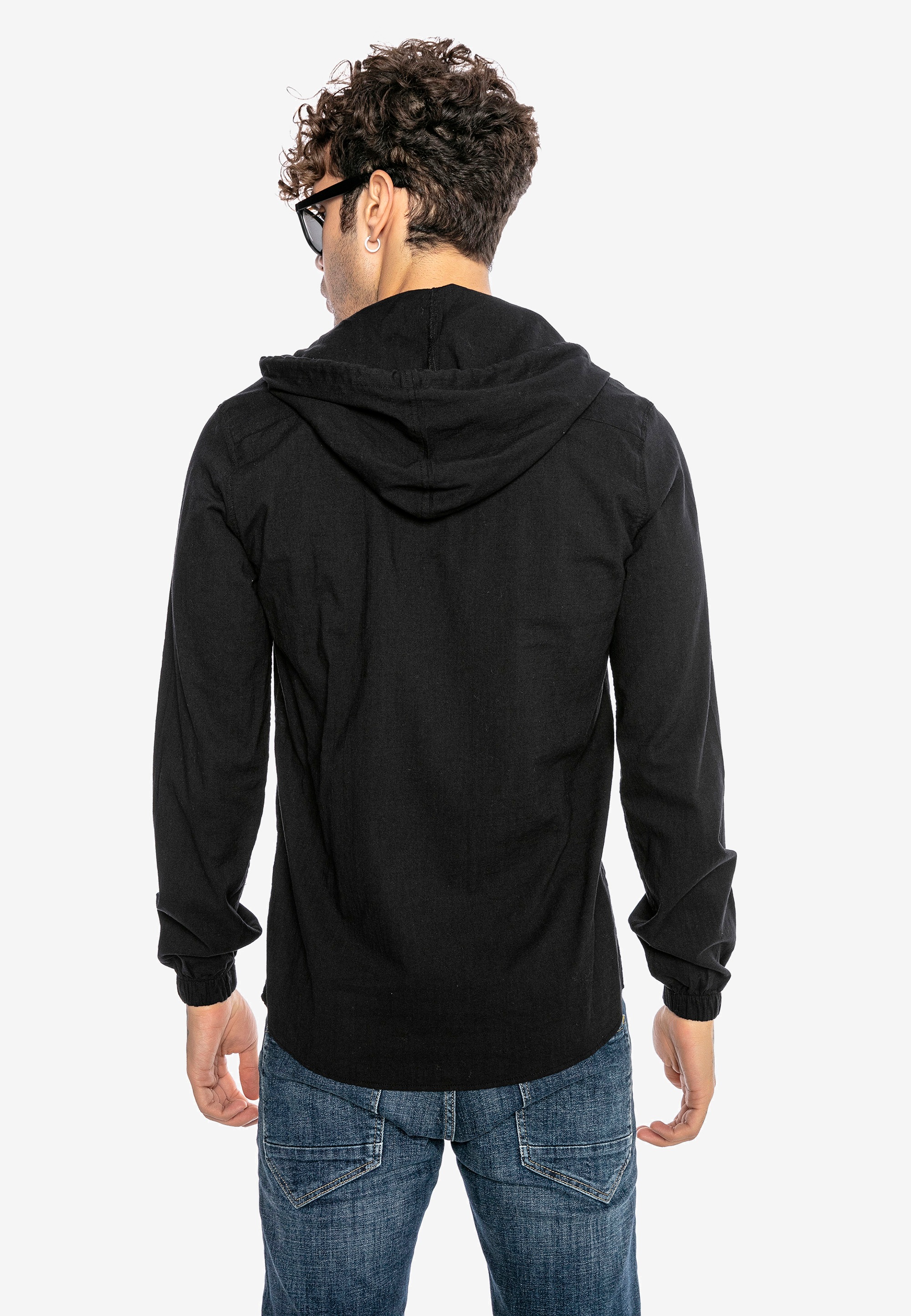 RedBridge Kapuzensweatshirt »Manchester«, im modischen Hemd-Stil