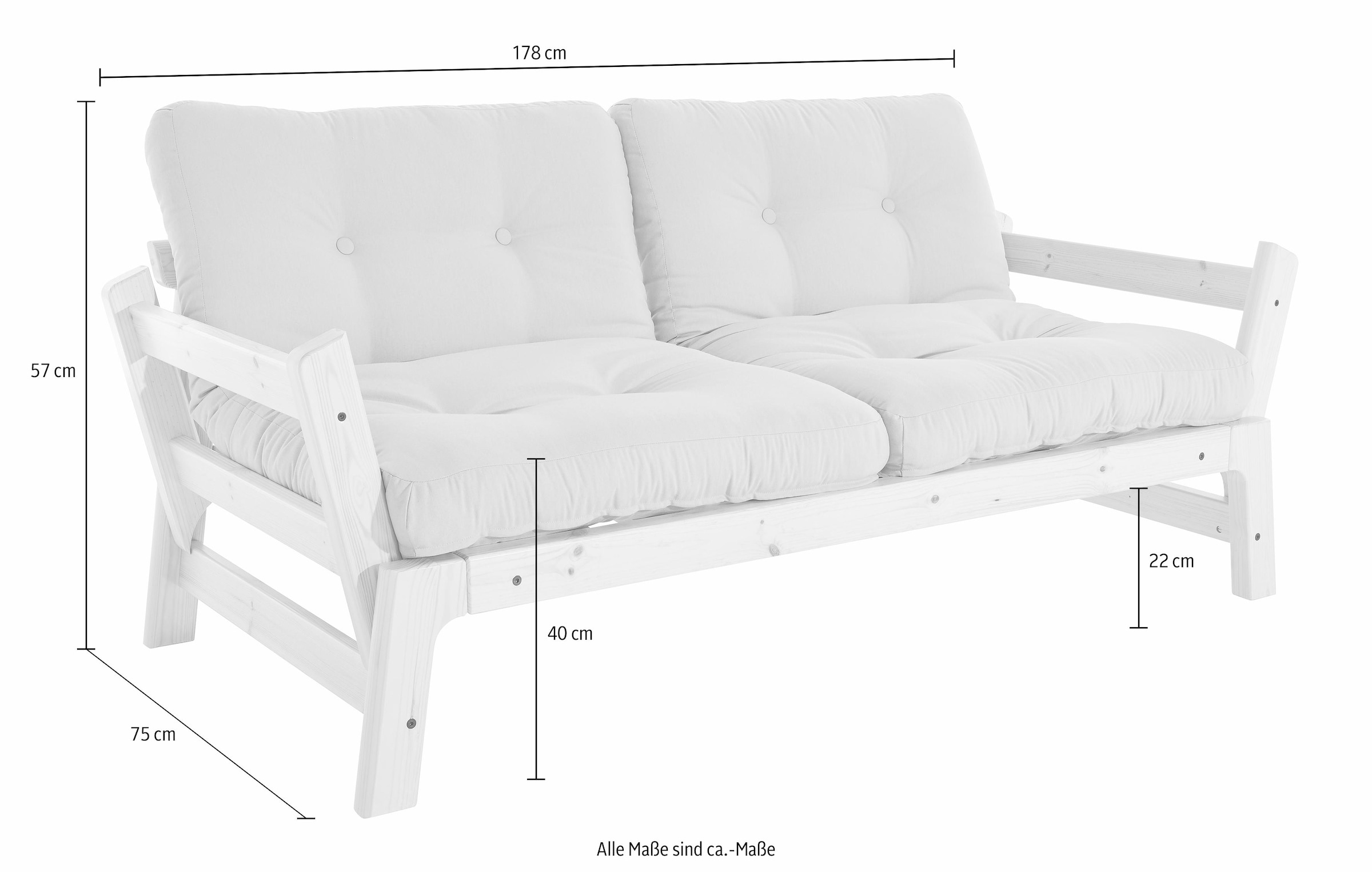 Karup Design Schlafsofa »Step«, inkl. Futonmatratzen, Bezugsqualität 1