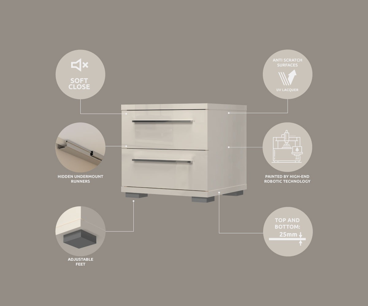 OTTO home Nachtkommode "Piano, Nachttisch aus FSC-zertifiziertem Holzwerkst günstig online kaufen