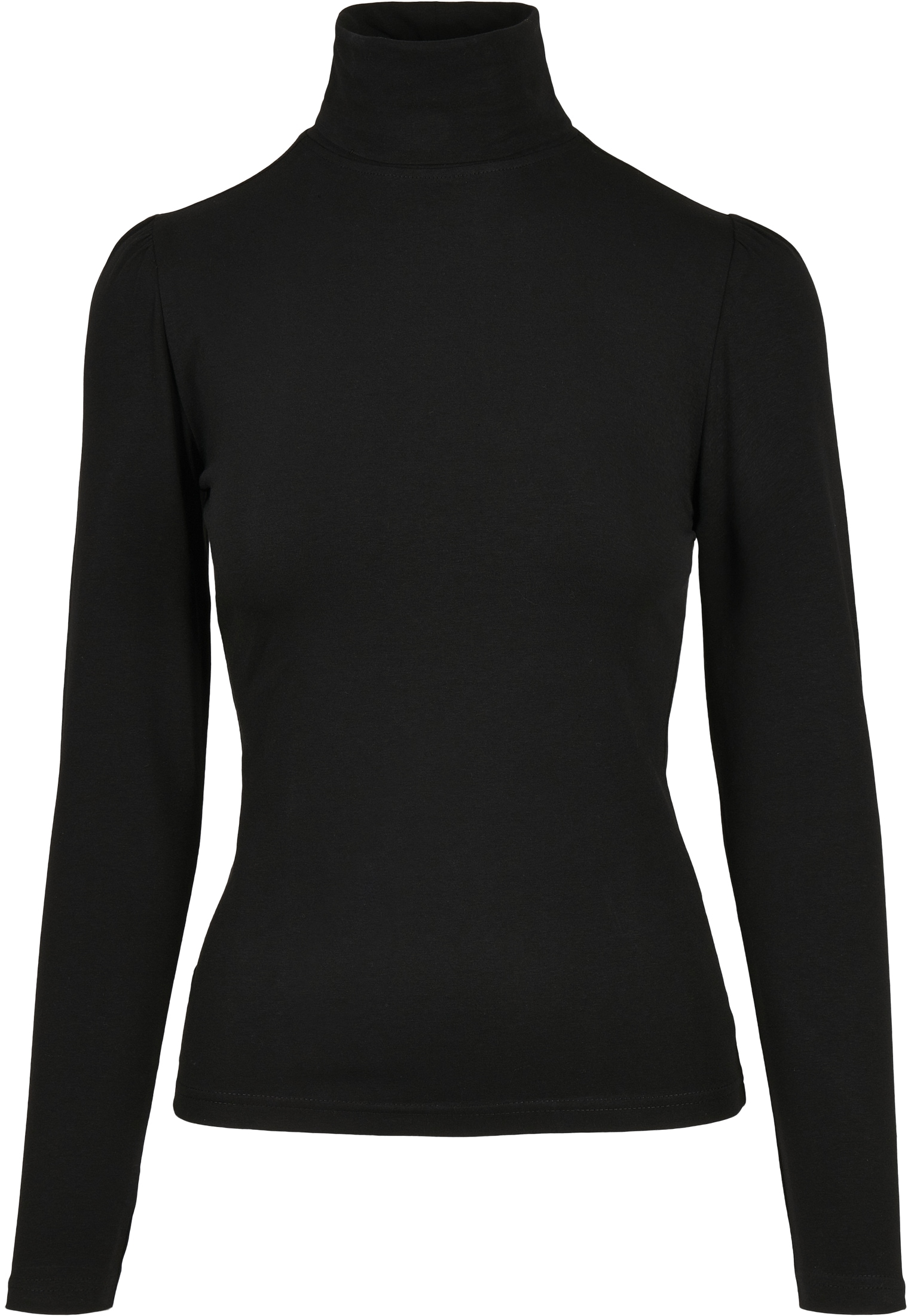 URBAN CLASSICS Langarmshirt »Urban Classics Damen Ladies Puffer Sleeve Turtleneck L/S«, (1 tlg.)
