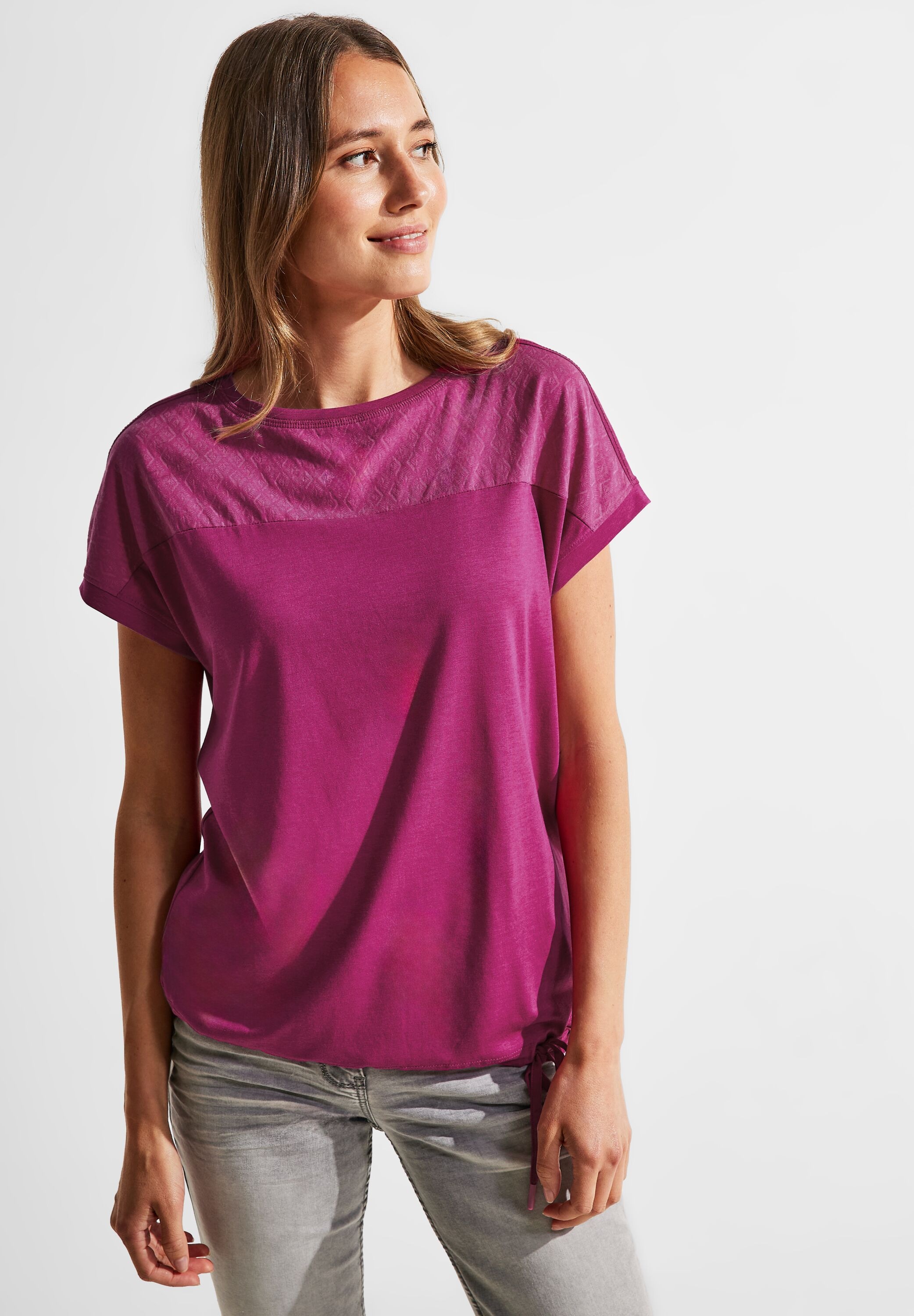 Cecil T-Shirt, aus softem Materialmix kaufen | BAUR