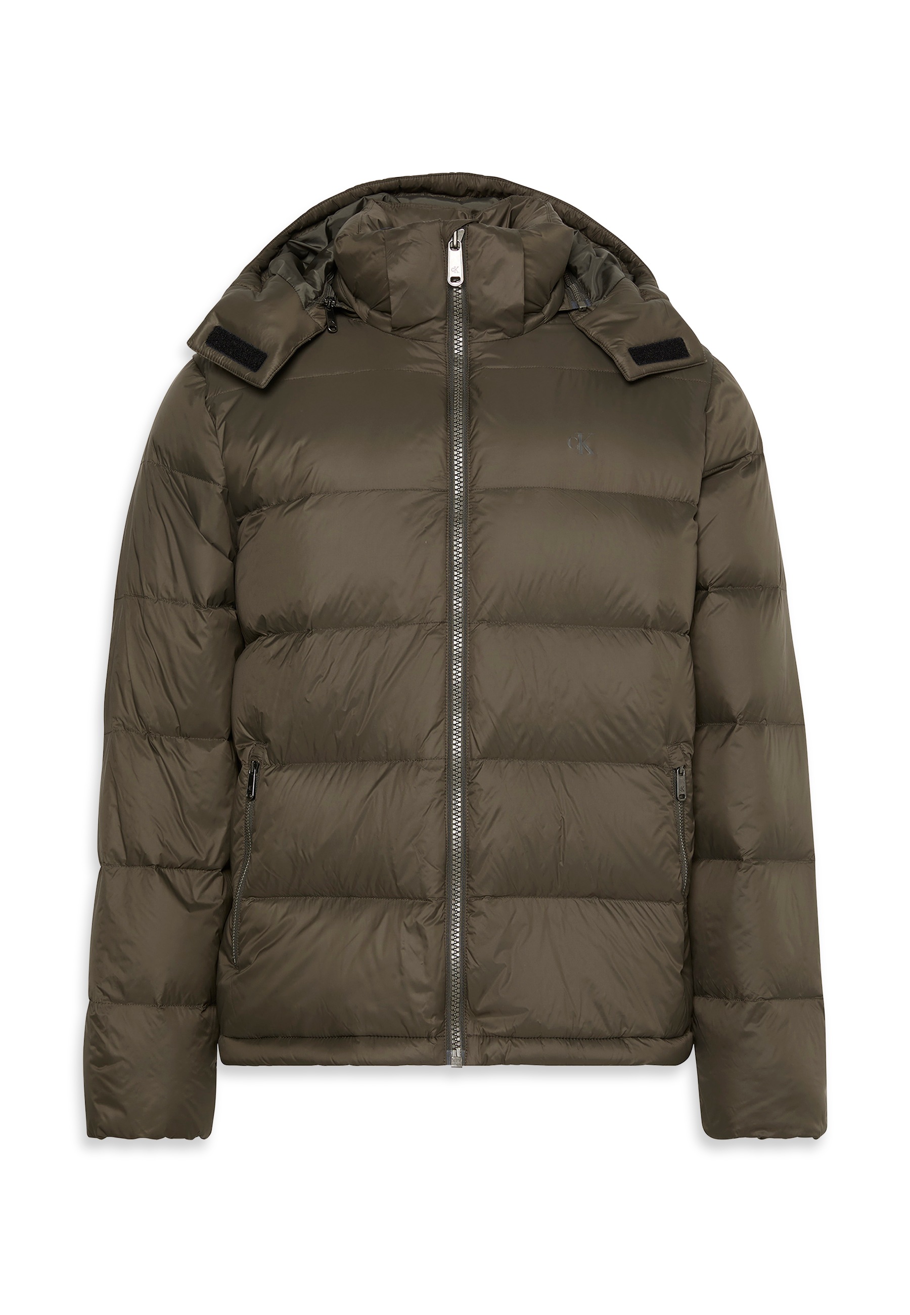 Calvin Klein Jeans Steppmantel »LS NYLN ZP OFF HD DW«, Mit Rundhalsausschnitt