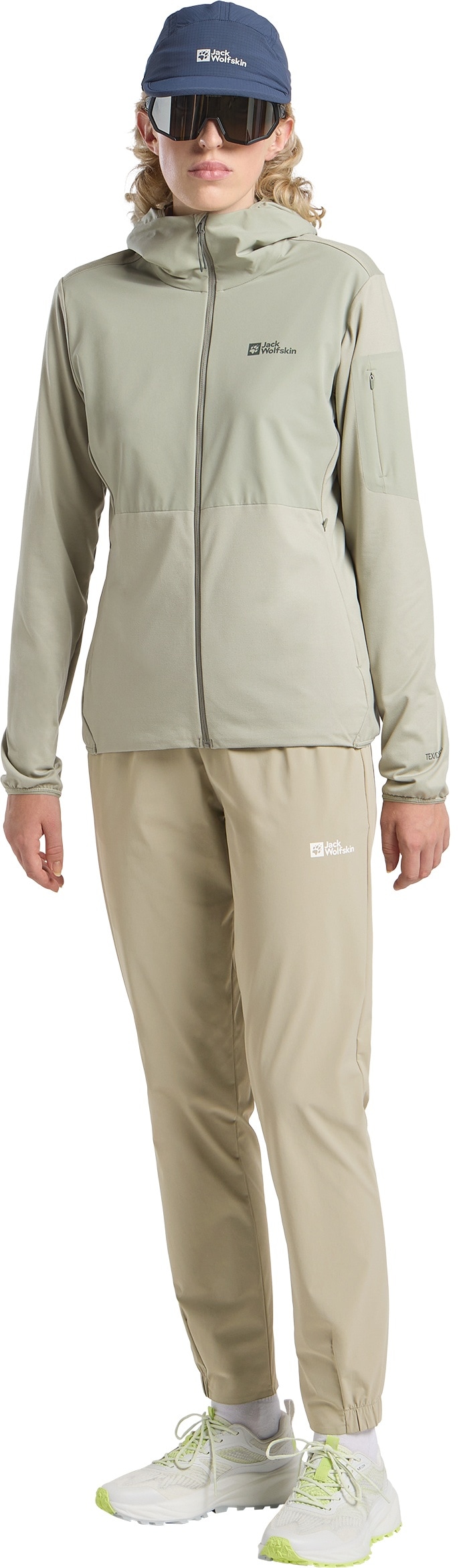 Jack Wolfskin Kapuzenfleecejacke »PRELIGHT TRAIL HOODY W«, mit Kapuze
