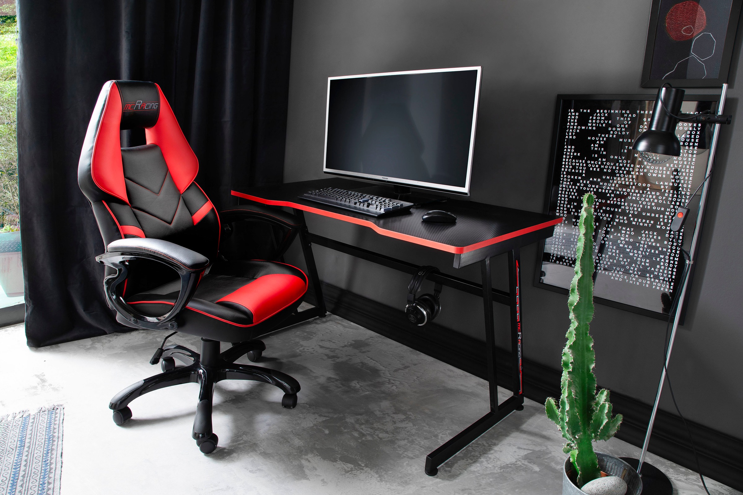 MCA furniture Gamingtisch "mcRacing Desk 12", Schreibtisch im coolen Design günstig online kaufen