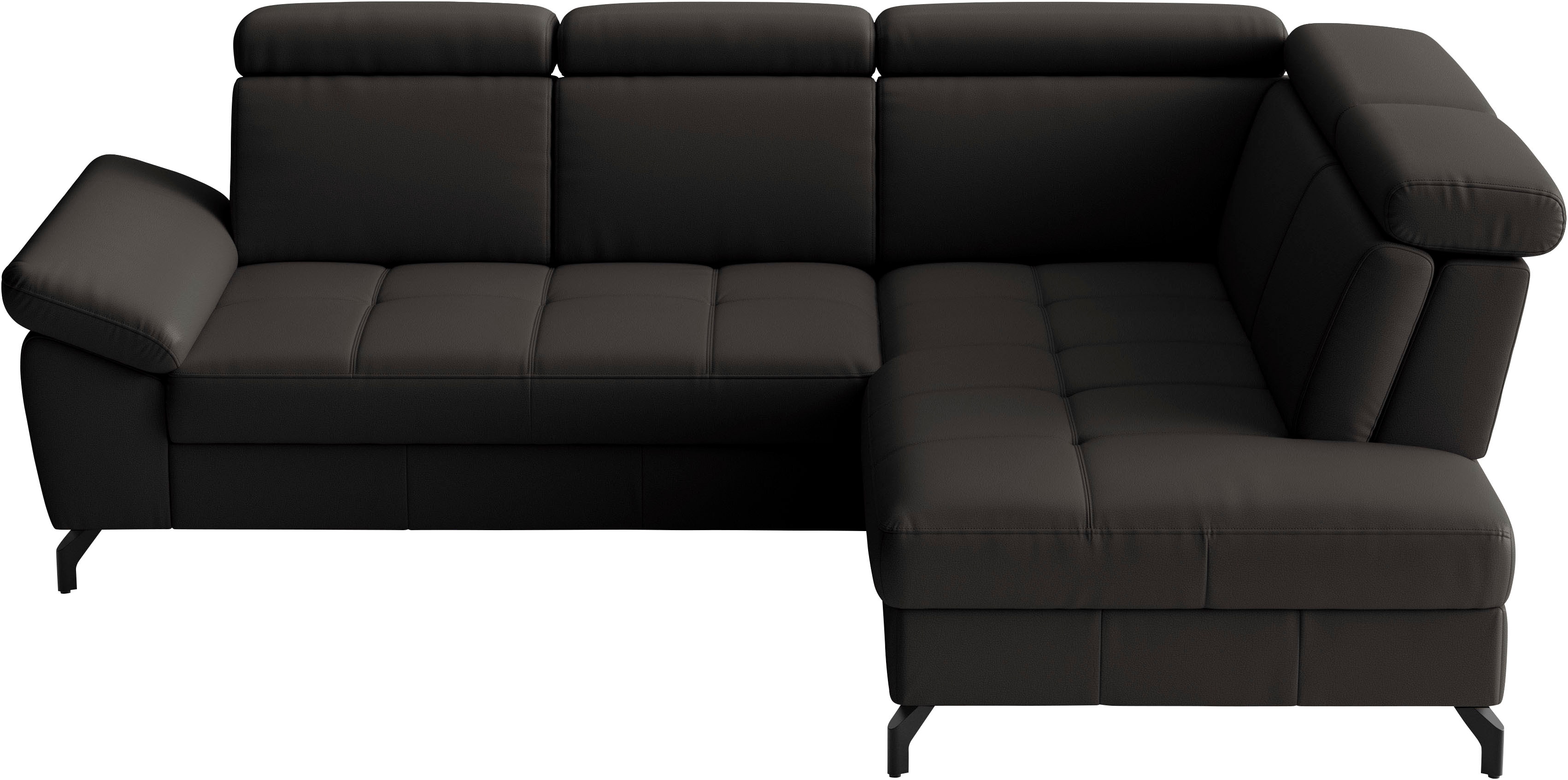 sit&more Ecksofa "Vanity L-Form, B: 254 cm, Leder" Inkl.Sitz-,Kopf-und Armteilverstellung