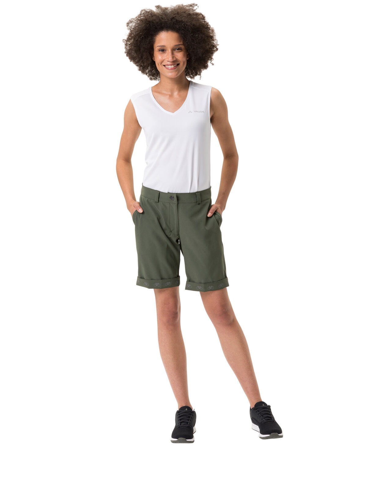VAUDE Fahrradhose »WOMEN'S CYCLIST SHORTS«, reflektierende Elemente