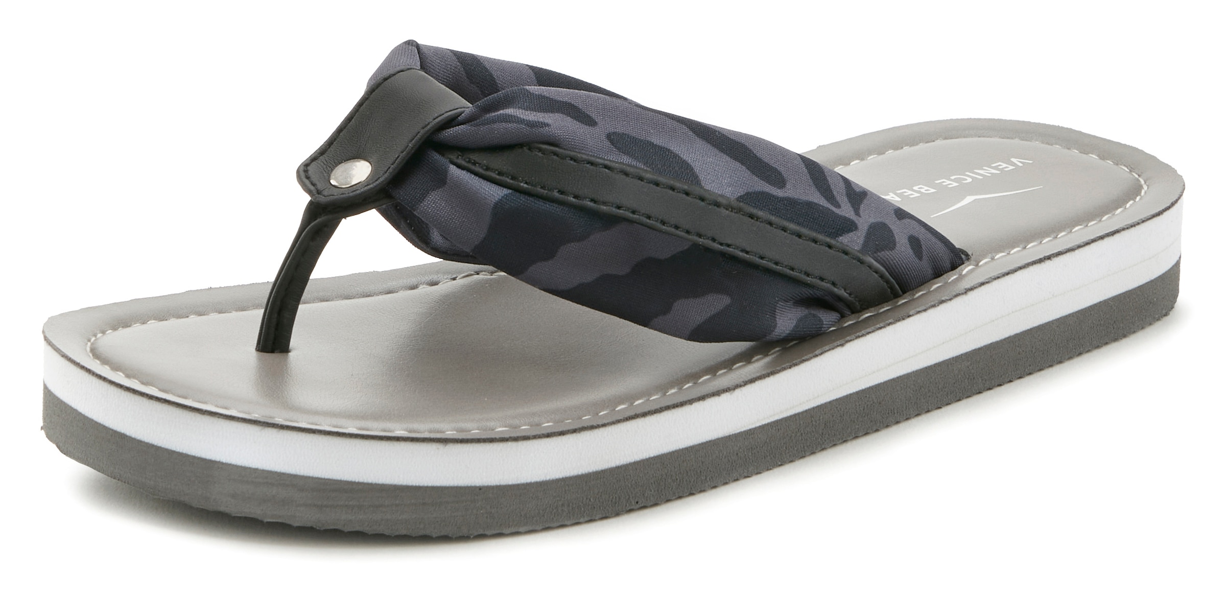 Venice Beach Badezehentrenner »Pantolette«, Sandale, Zehentrenner, Badeschuh, Flip Flop mit modischem Print VEGAN