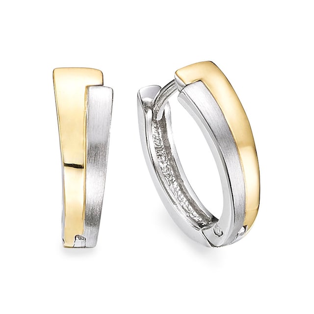 Bruno Banani Paar Creolen »Schmuck Geschenk, Ohrring ohne Glitzerstein  Silber Gold« online kaufen | BAUR