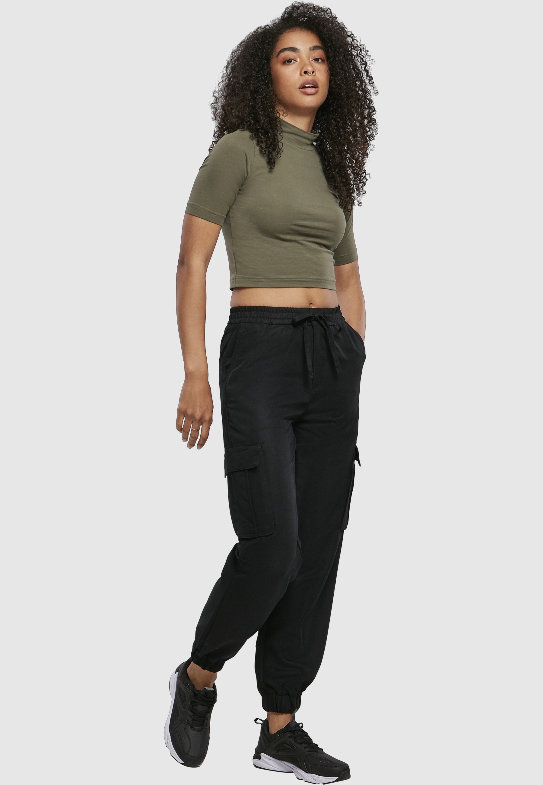 URBAN CLASSICS Cargohose »Urban Classics Damen Ladies Viscose Twill Cargo Pants«