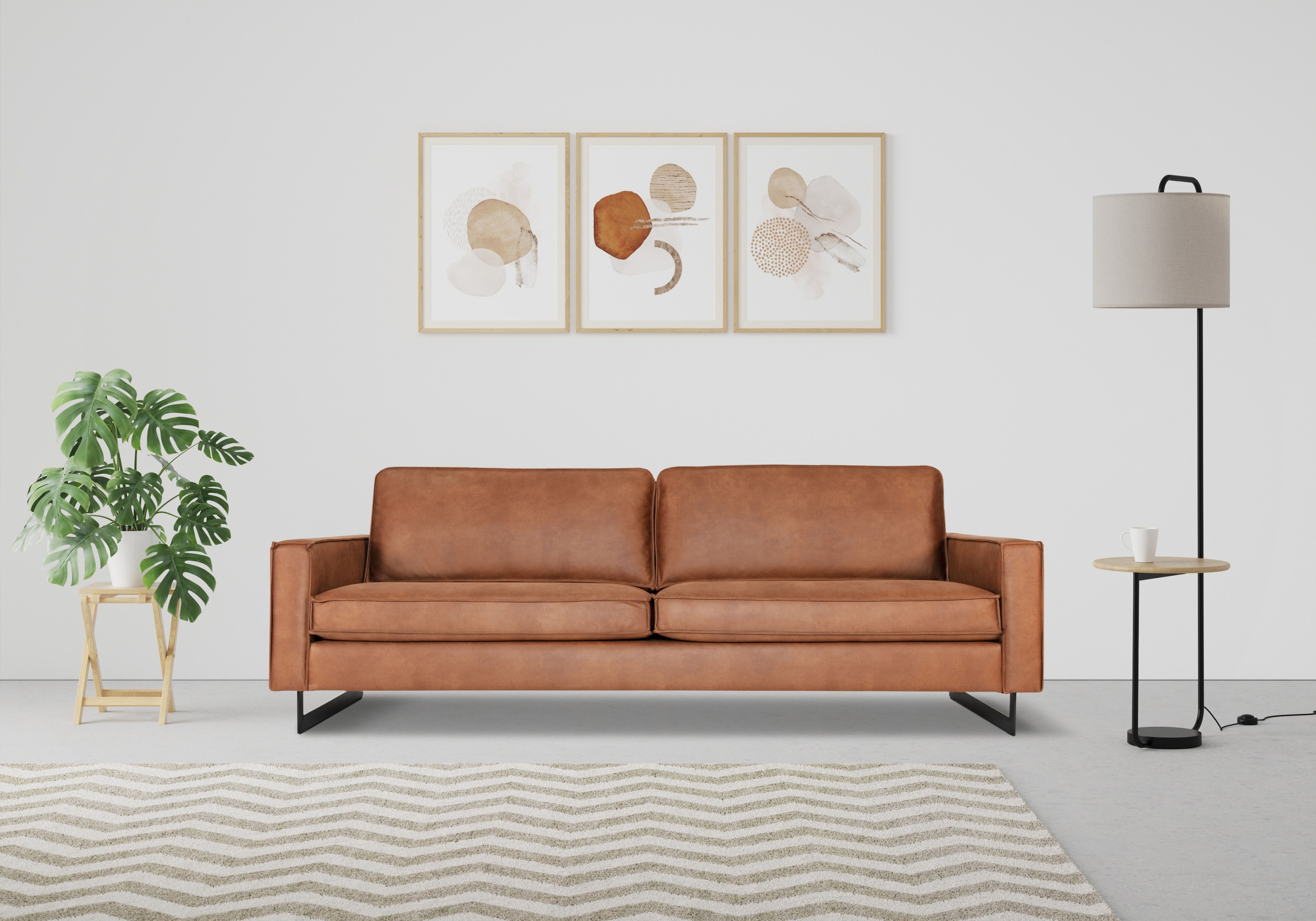 Home affaire 3-Sitzer "Maxi-Ausführung Pinto, 236 cm, Cord, Chenille, Leder günstig online kaufen