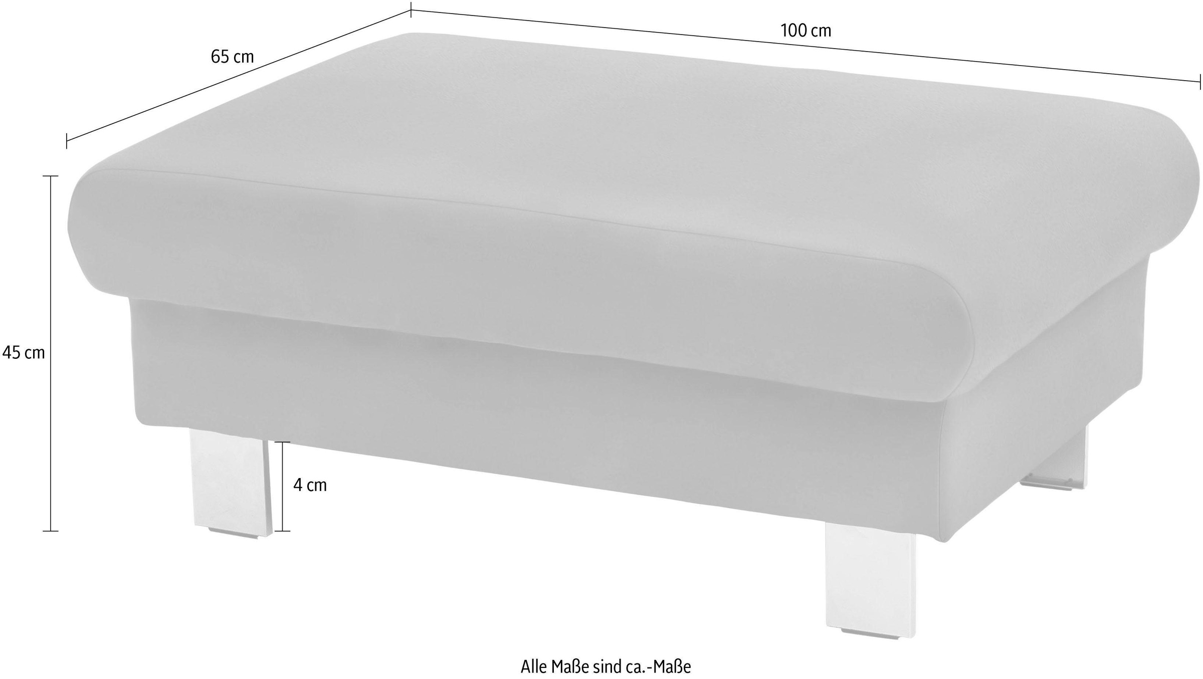 COTTA Polstergarnitur »Komaris L-Form«, (Set), Set bestehend aus: Ecksofa mit Kopfteilverstellung & Hocker