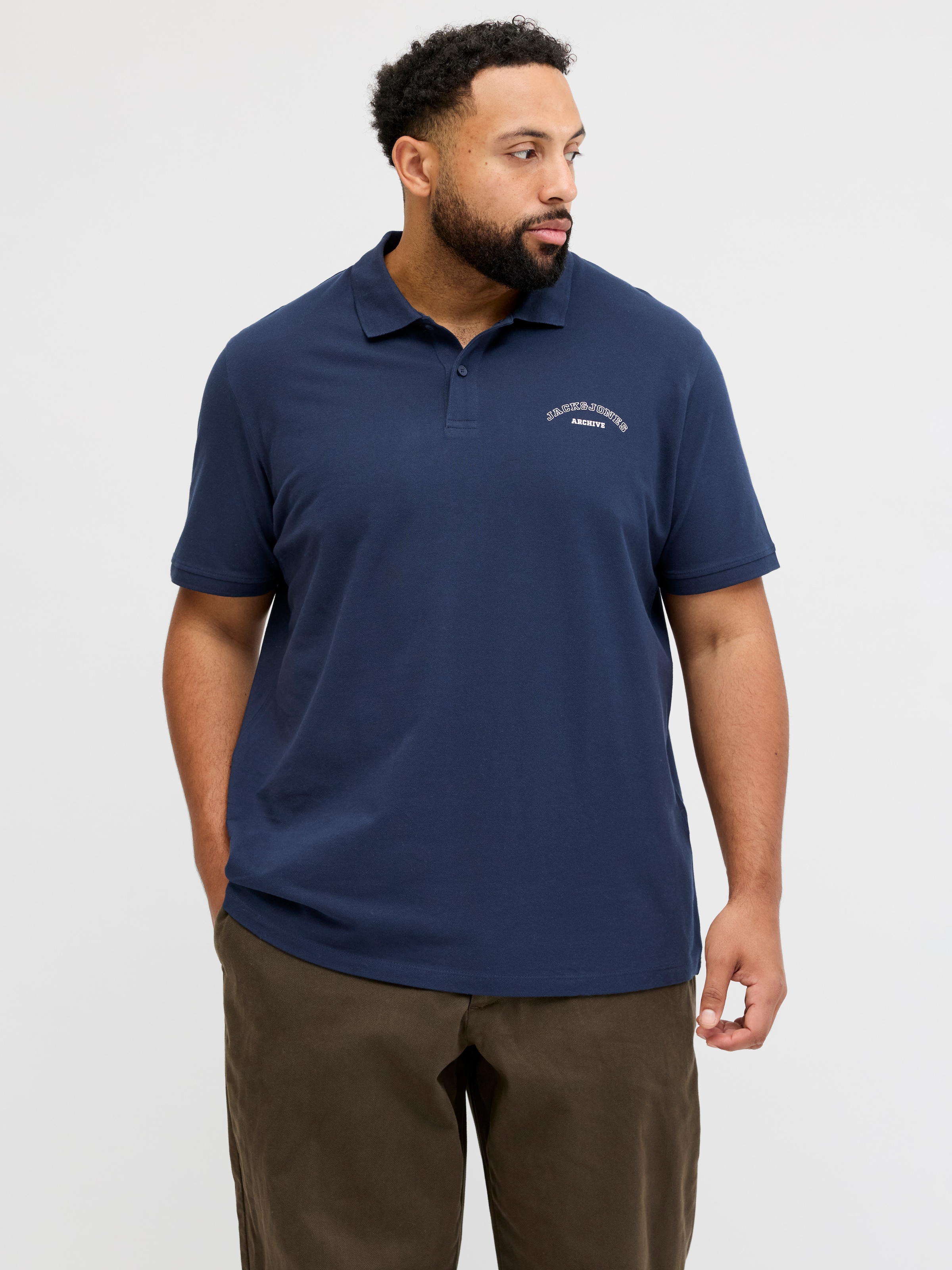 Jack & Jones PlusSize Poloshirt "JJCOLLEGE LOGO POLO SS PLS" günstig online kaufen