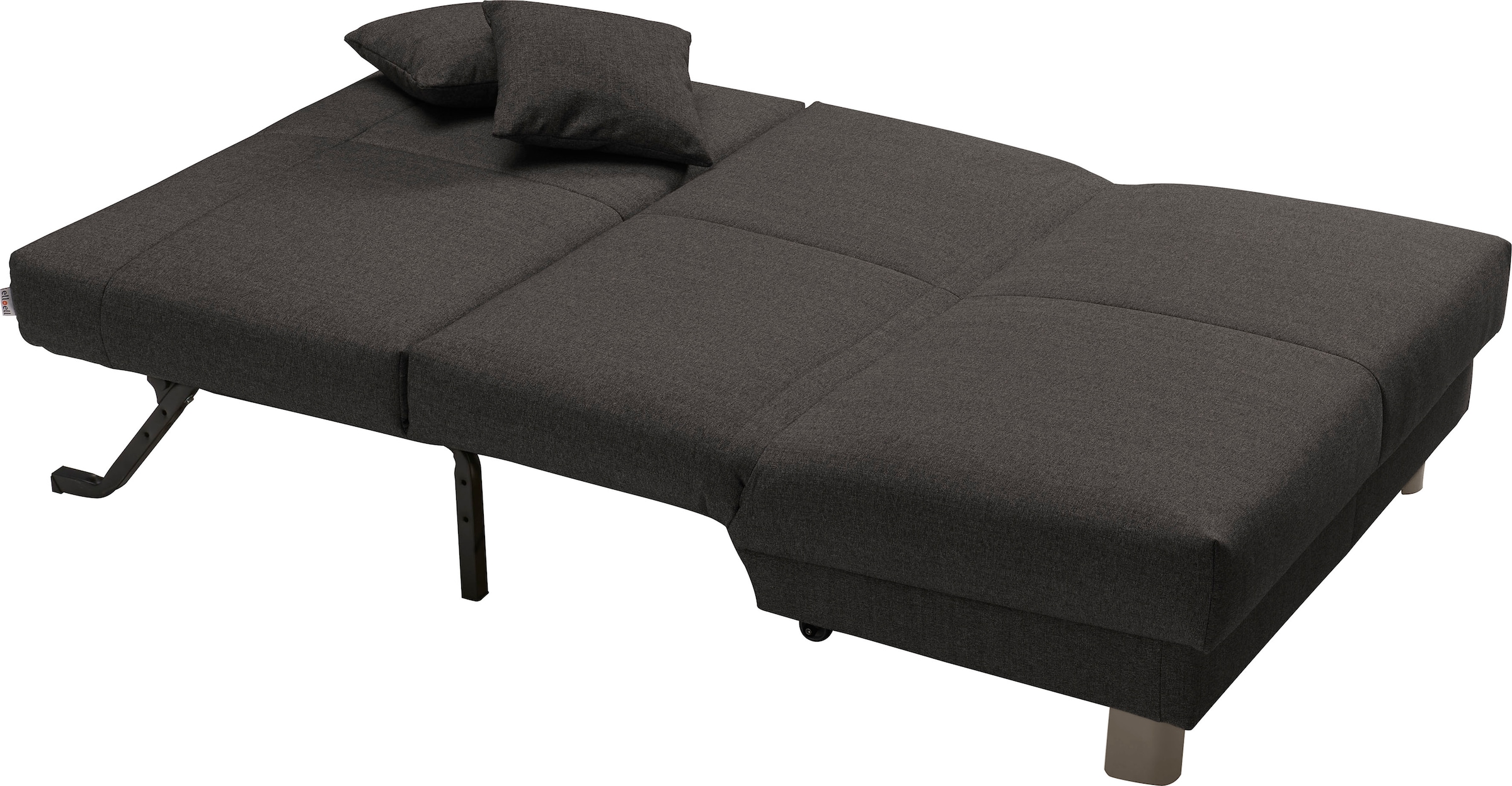 ell + ell Schlafsofa »Enny«, Liegefläche Breite 120 oder 140 cm, Liegehöhe 45 cm, Füße alufarben
