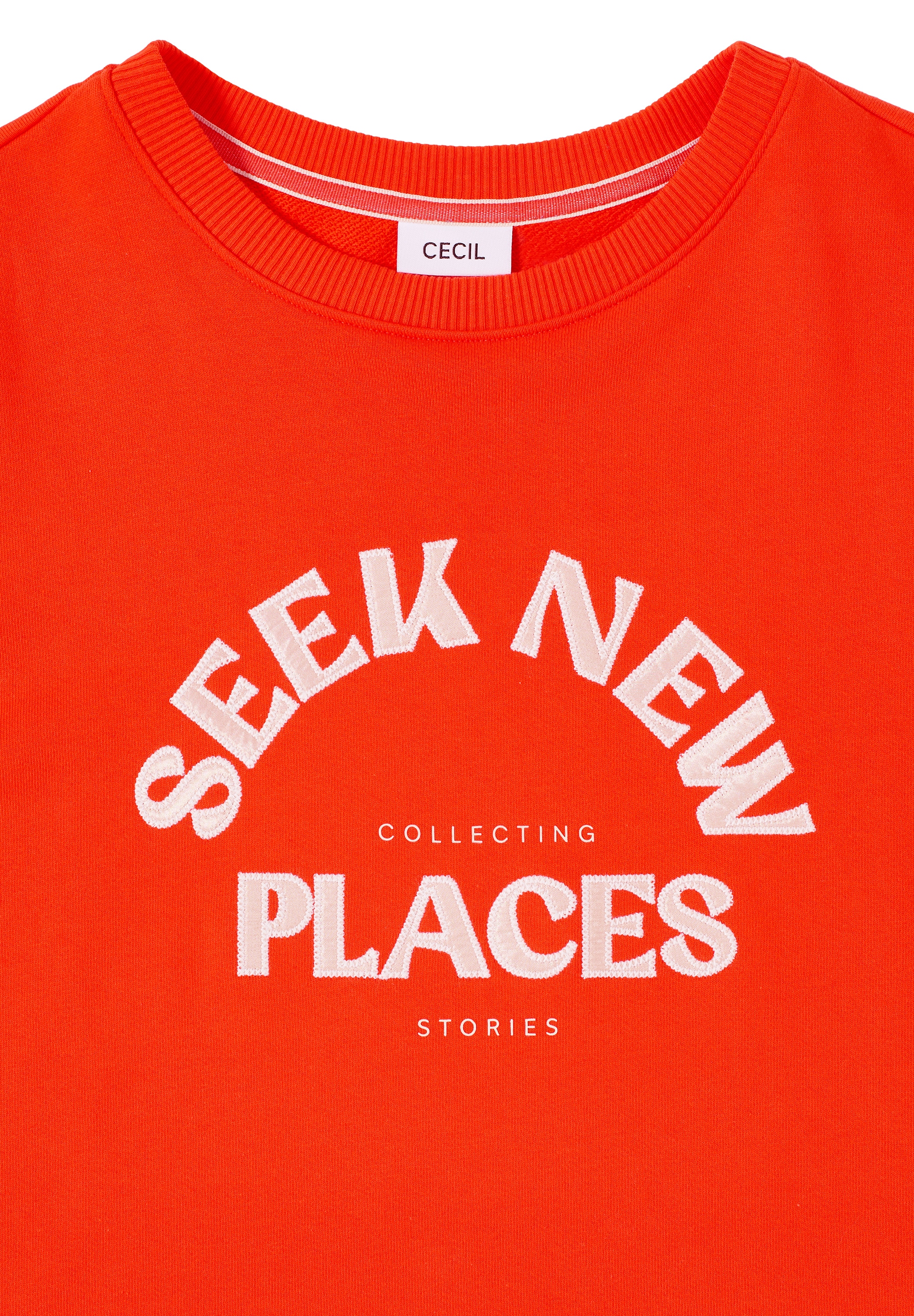 Cecil Sweatshirt , mit feiner Stickerei auf der Vorderseite
