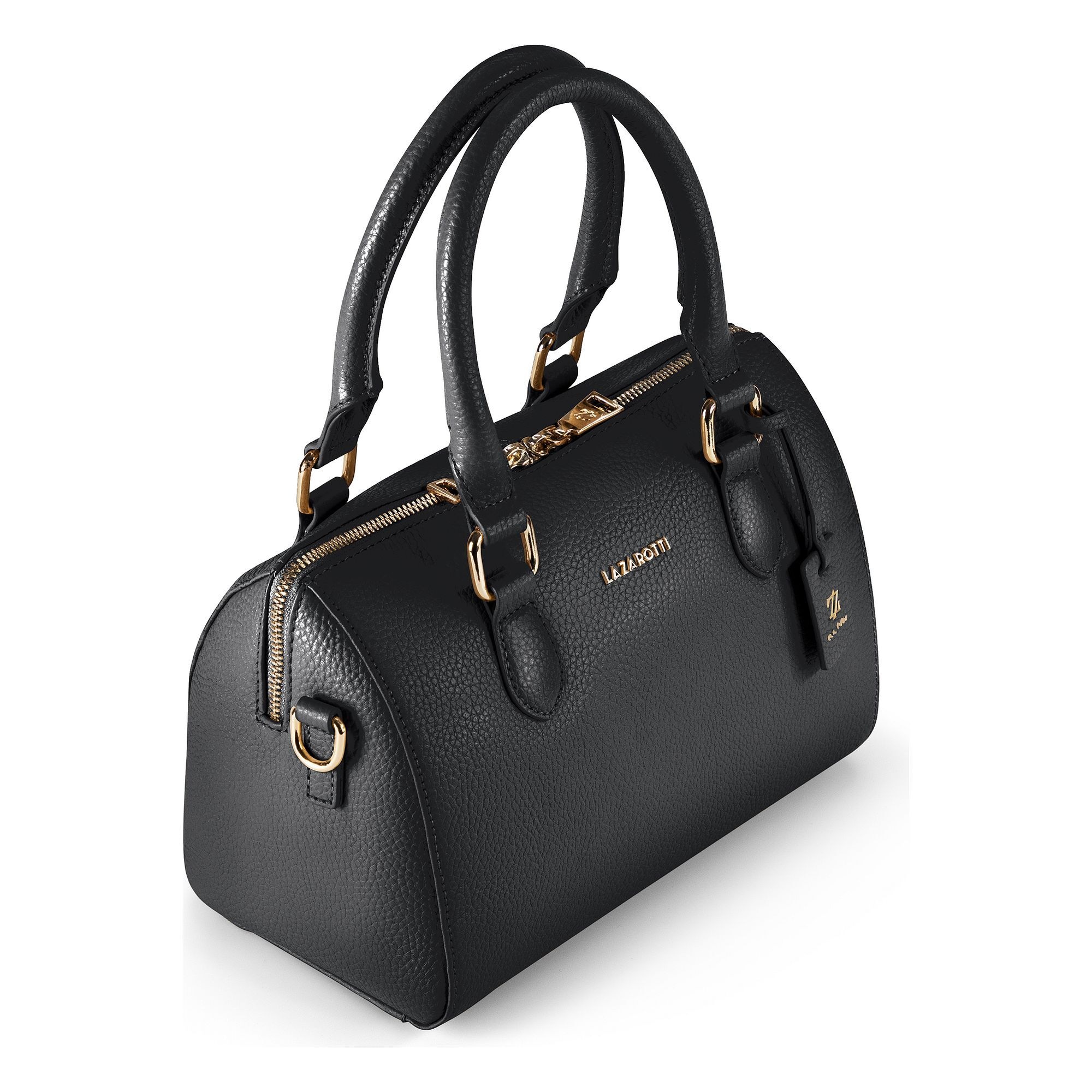 Lazarotti Henkeltasche »Bologna Leather Bowling-Bag Handtasche Crossbody Leder 26 cm«