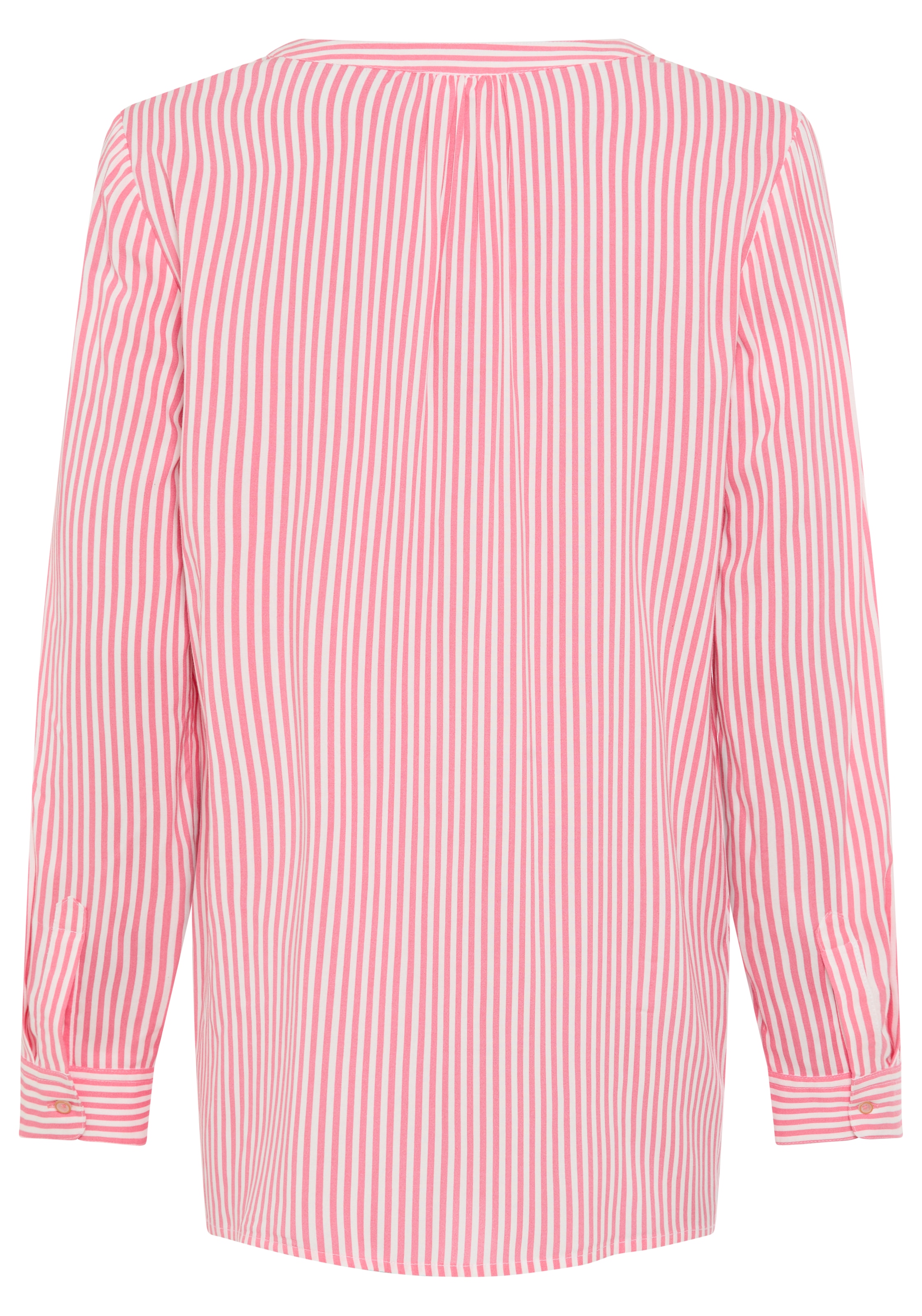KangaROOS Longbluse Langarmbluse, figurumspielende Passform, Rundhalsausschnitt