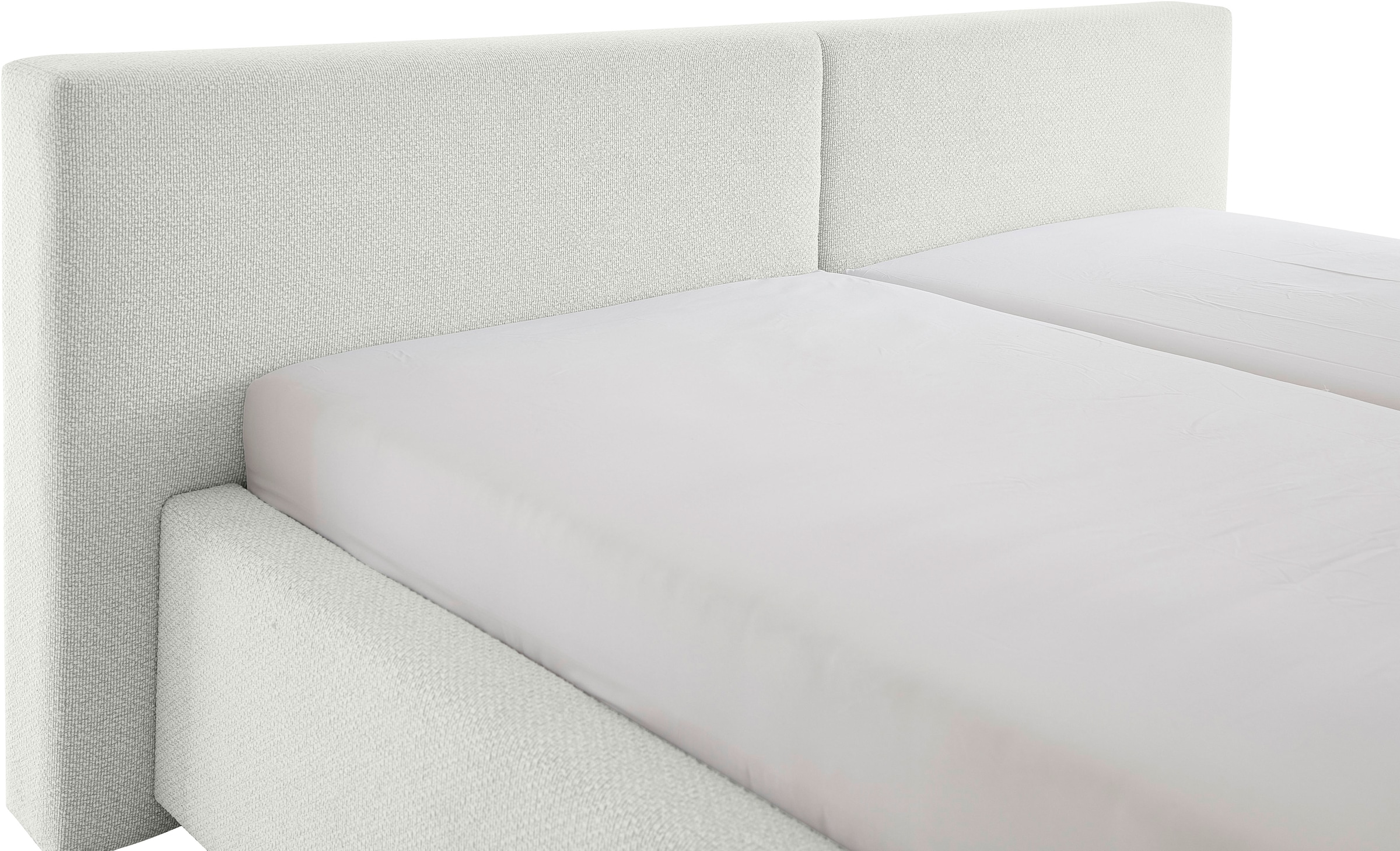 meise.möbel Polsterbett »Cube wahlweise mit Matratze und Bettkasten«, extra flaches Kopfteil, erhältlich in den Breiten 140cm, 160cm & 180cm
