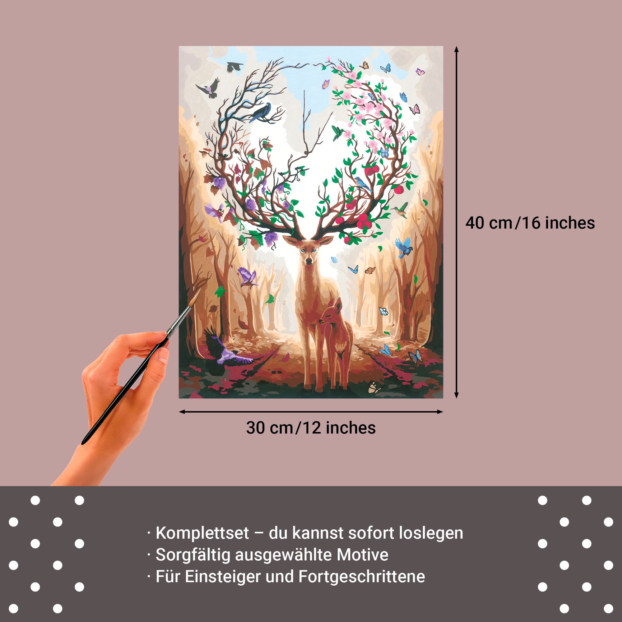 Ravensburger Malen nach Zahlen »CreArt, Leinwand Magischer Hirsch«, Made in Europe