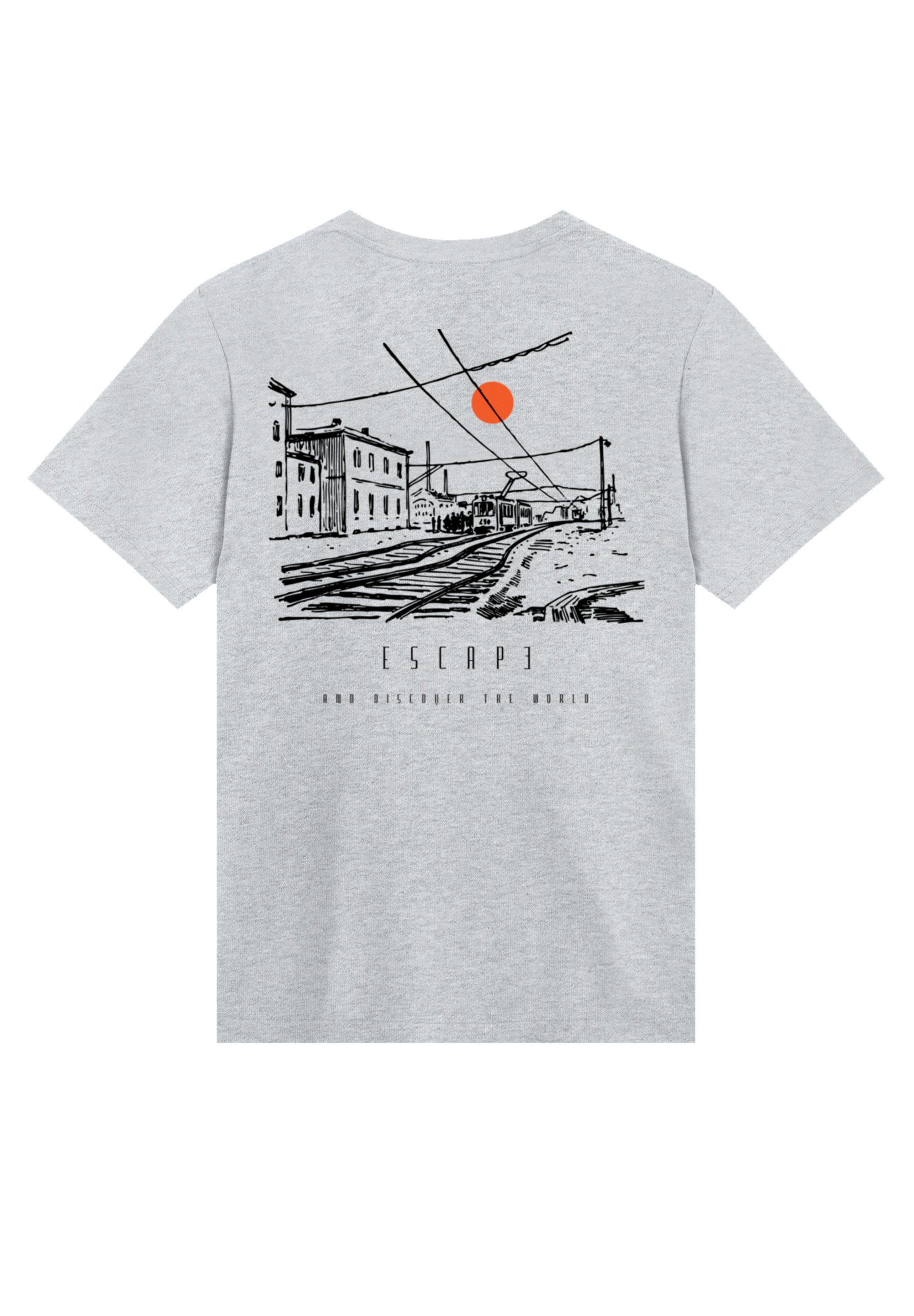 F4NT4STIC T-Shirt "Escape Discover the World Town Train Station" Premium Qu günstig online kaufen