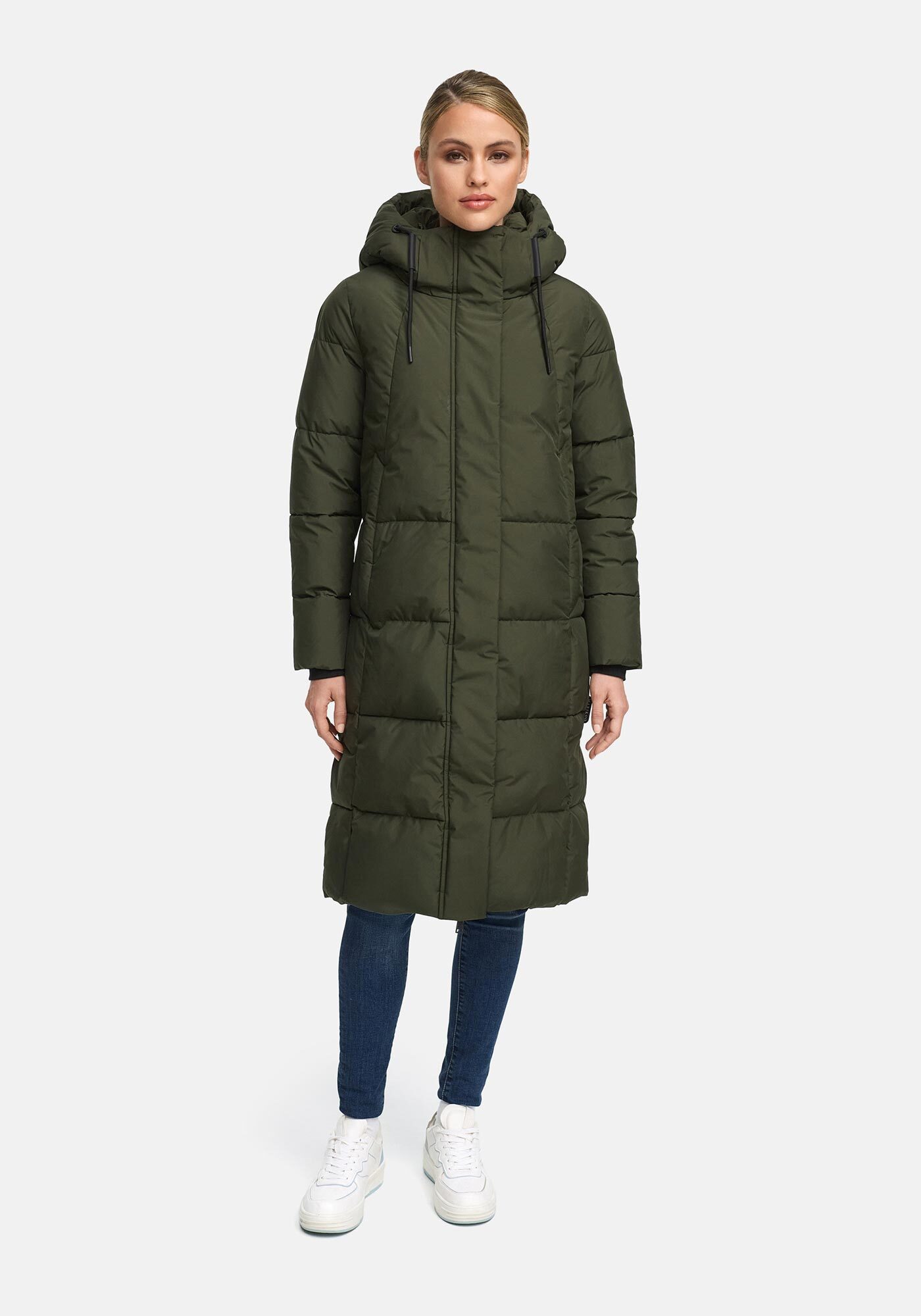 Marikoo "Chumanii" Warmer Wintermantel mit langem Schnitt für kalte Tage.