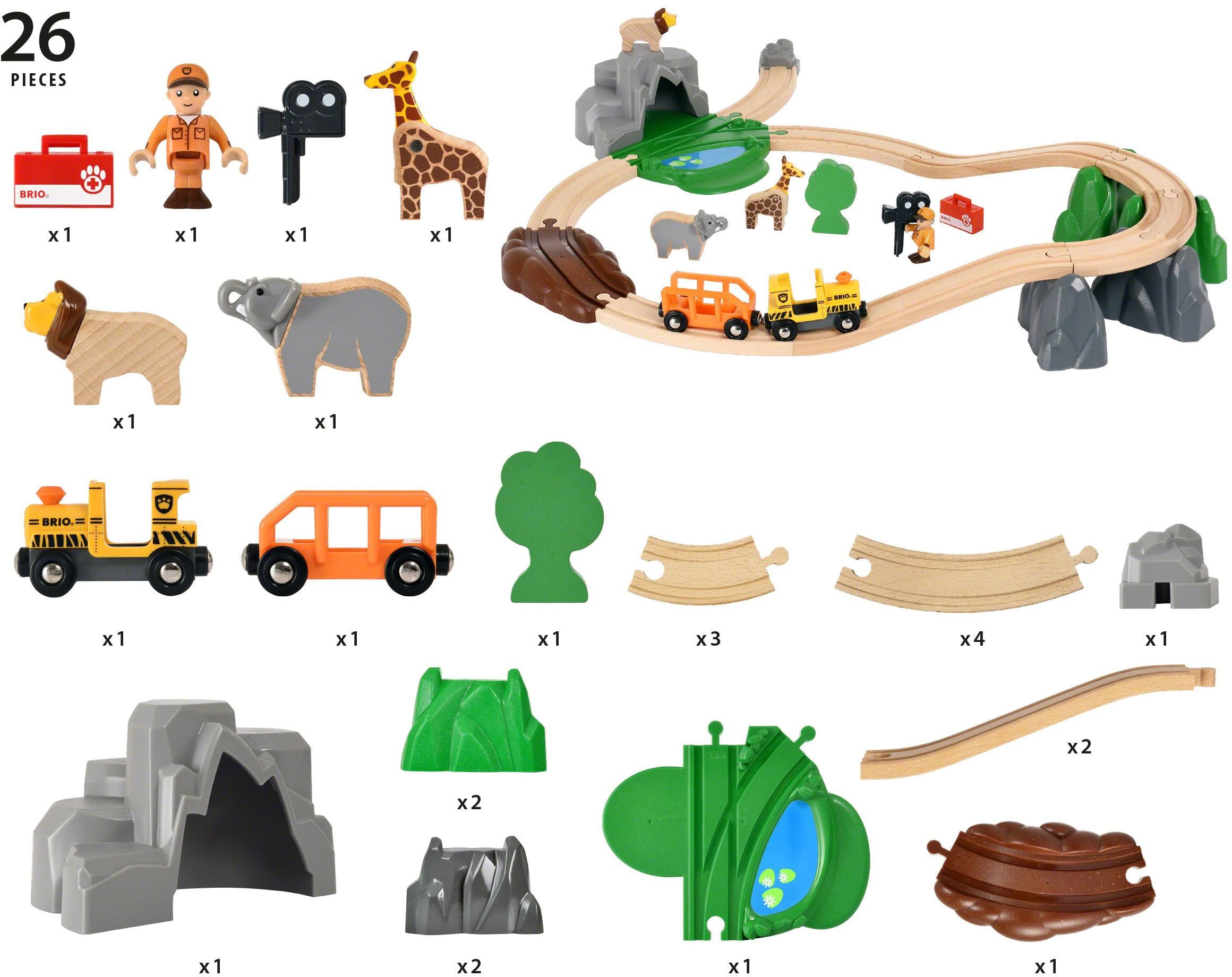 BRIO® Spielzeug-Eisenbahn »BRIO® WORLD, Safari Bahn Set«, FSC® - schützt Wald
