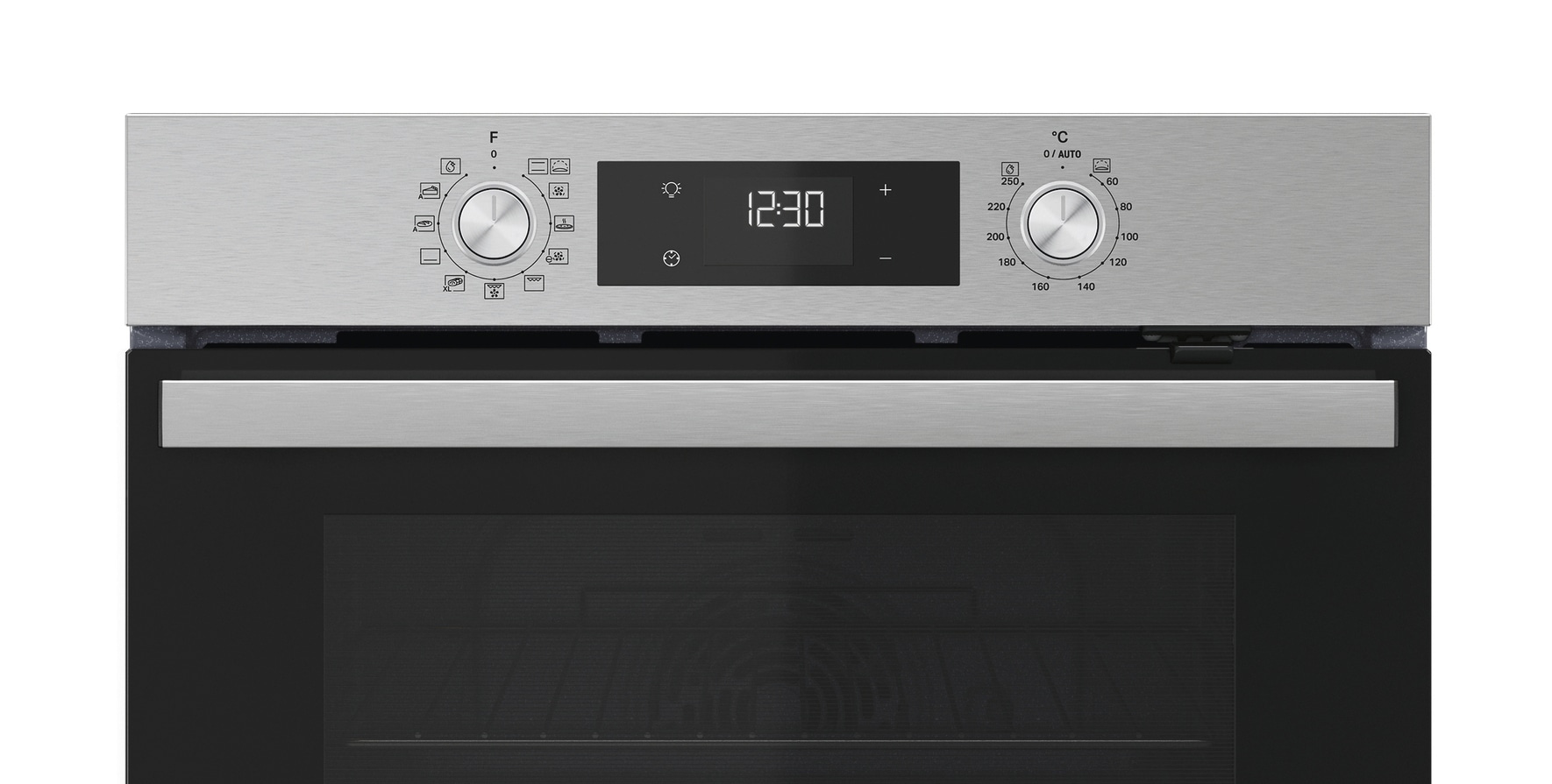 BAUKNECHT Backofen-Set »BAKO 740 IND IN«, mit 1-fach-Teleskopauszug, (Set, 2 St.), Hydrolyse - Reinigung mit der natürlichen Kraft des Dampfes bei 90 °C