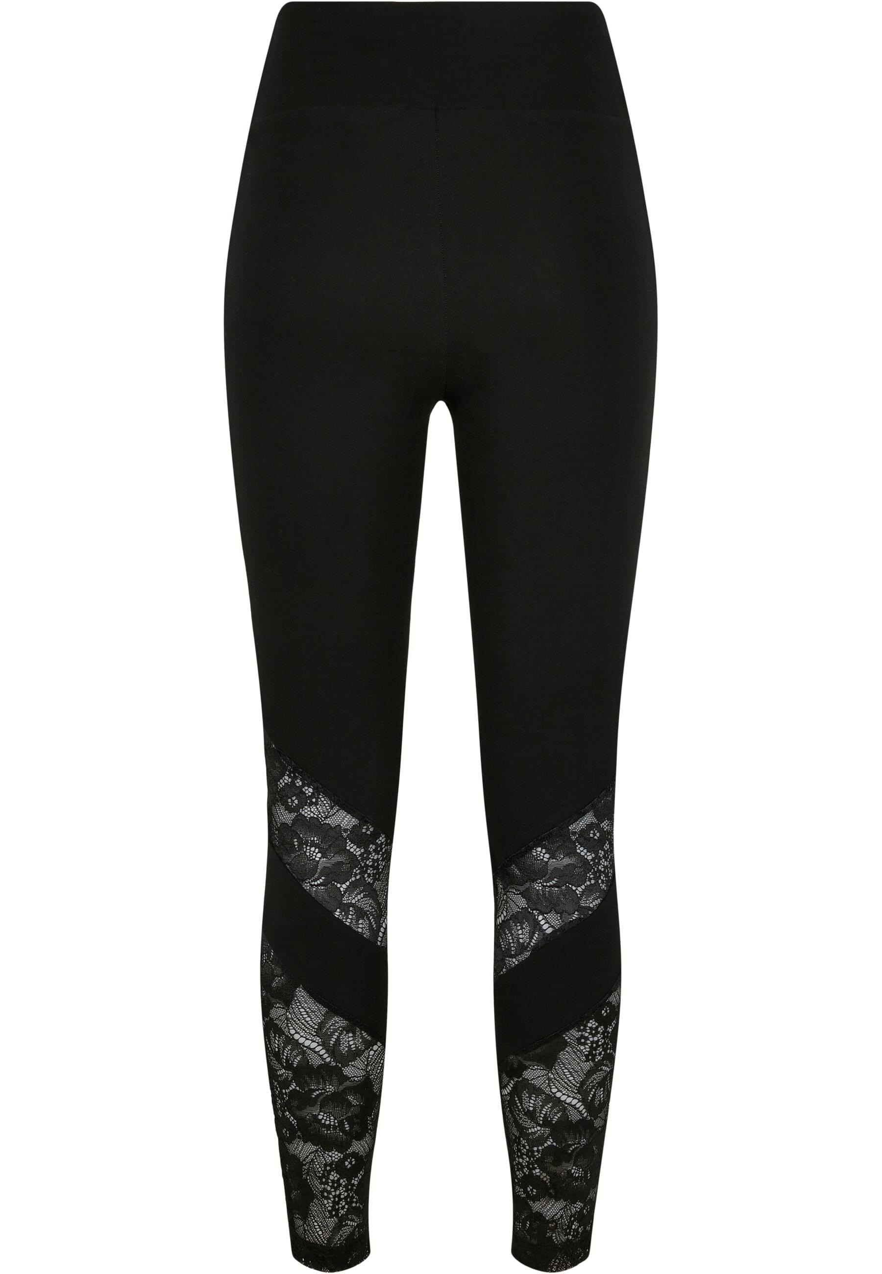 URBAN CLASSICS Leggings »Urban Classics Damen Ladies Highwaist Lace Inset Leggings«, (1 tlg.)