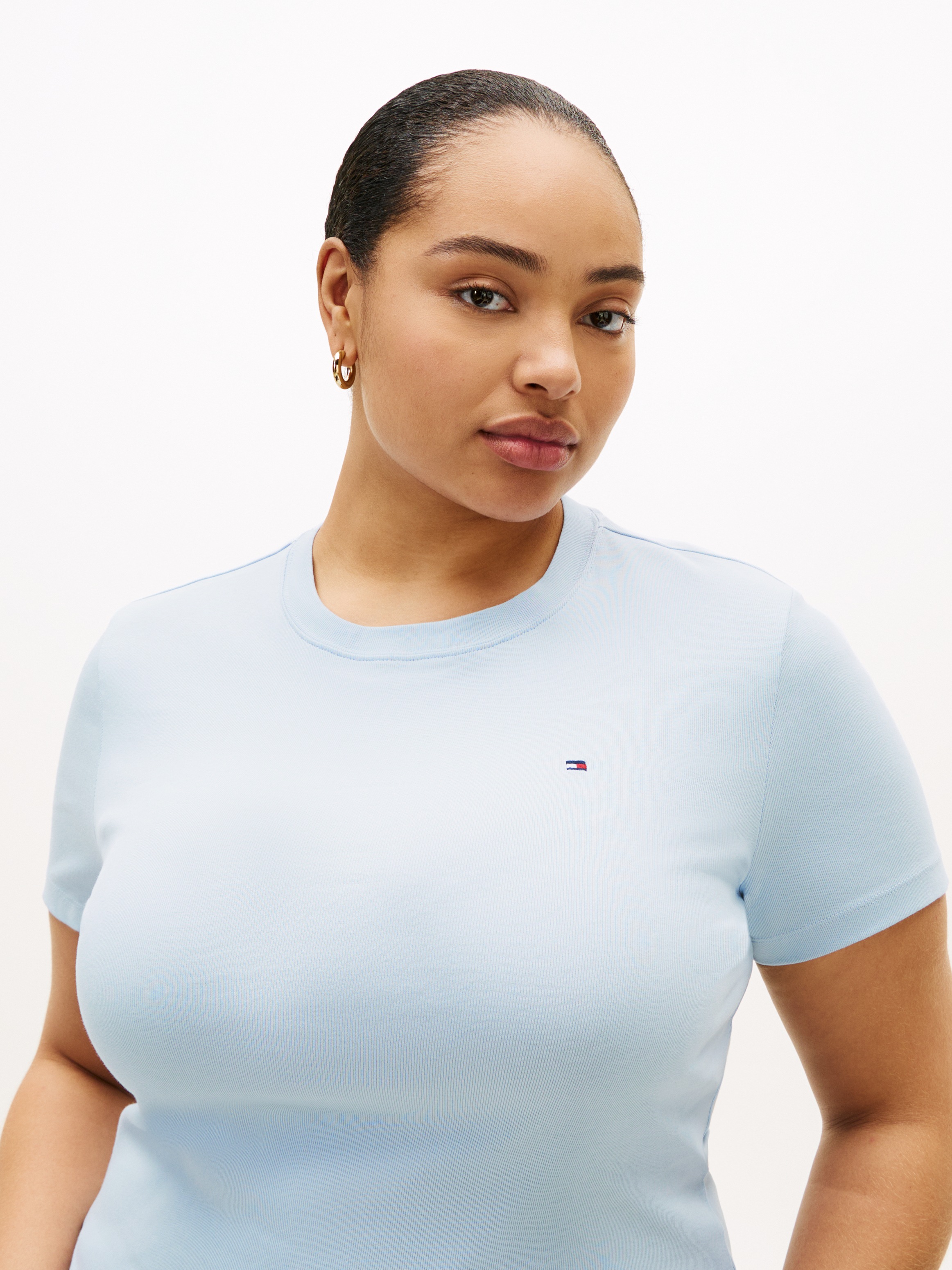 Tommy Hilfiger Curve T-Shirt "CRV SLIM CODY C-NK SS" in großen Größen günstig online kaufen