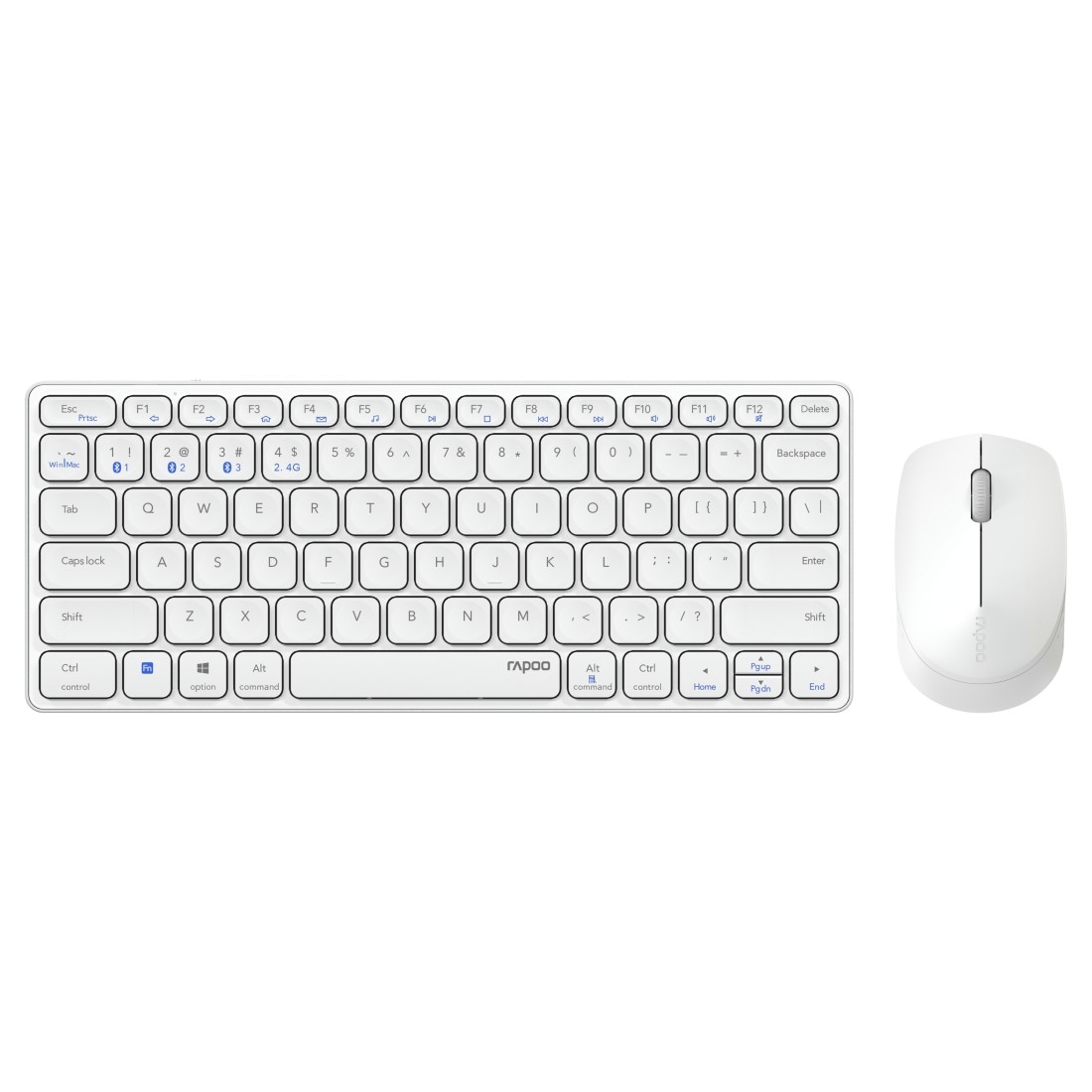 Rapoo Tastatur- und Maus-Set »9600M kabelloses Tastatur-Maus-Set, Bluetooth, 2.4 GHz, 1300 DPI«