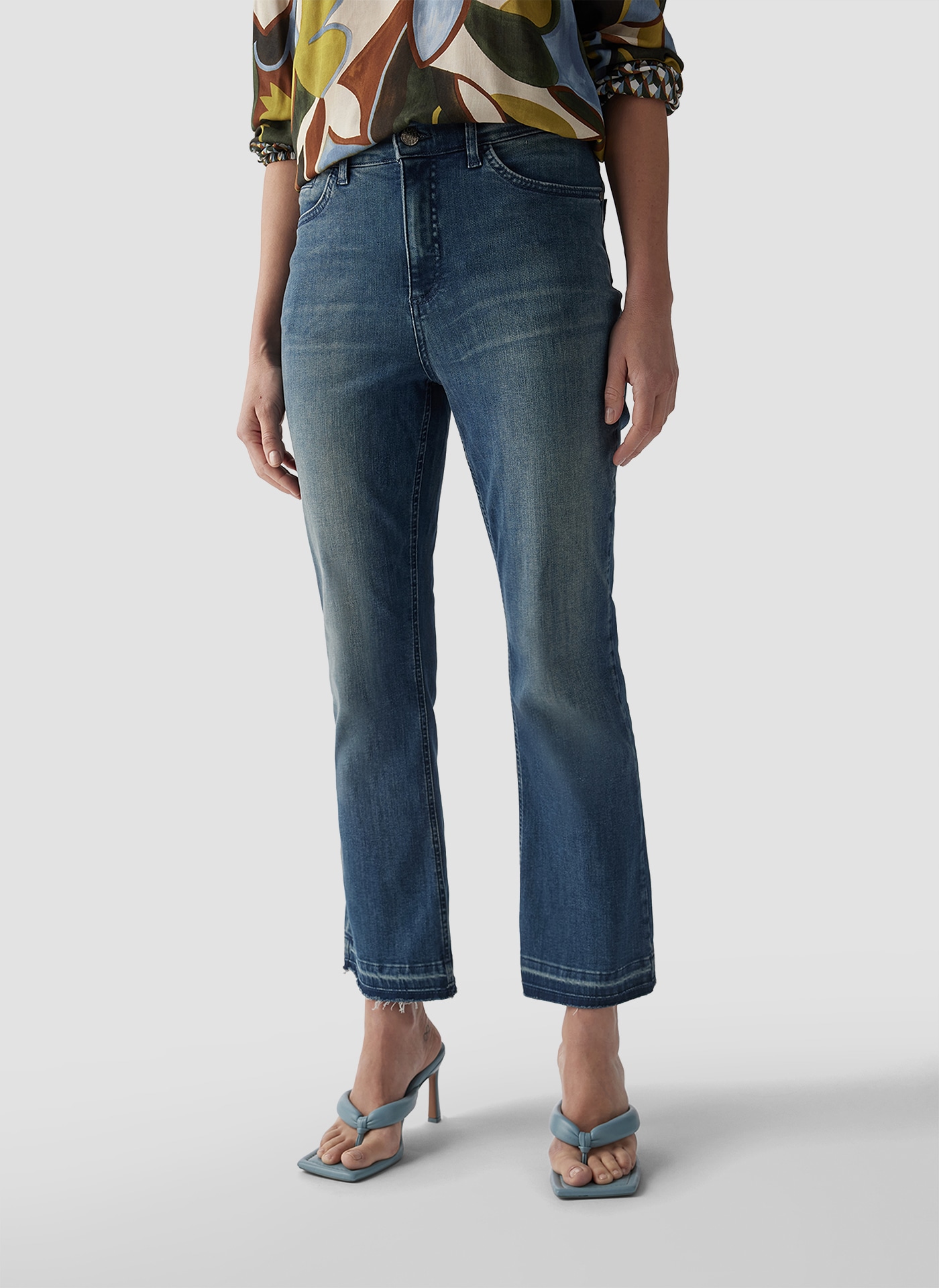 LeComte Jerseyhose "LeComte Klassische Jeans mit Ausgestelltem Bein für Damen"