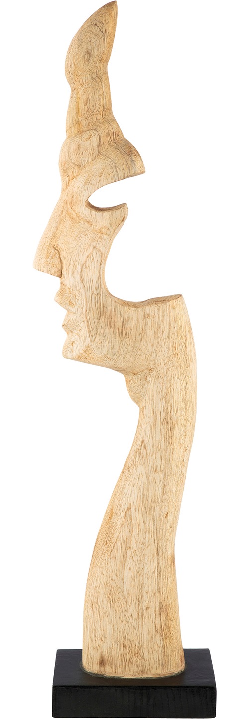 GILDE Skulptur "Skulptur Gesicht Silhouette naturfarben" Gesicht Dekoobjekt zeitgenössische Kunst abstrakte Köpfe