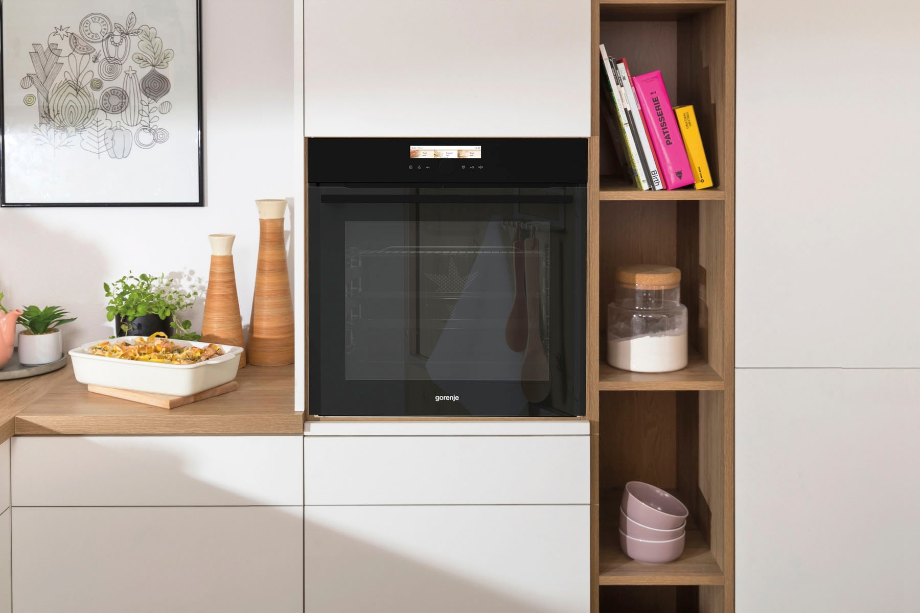 GORENJE Dampfbackofen »BCS 798 S24BG«, BCS798S24BG, mit 1-fach-Teleskopauszug, Aqua-Reinigungsfunktion