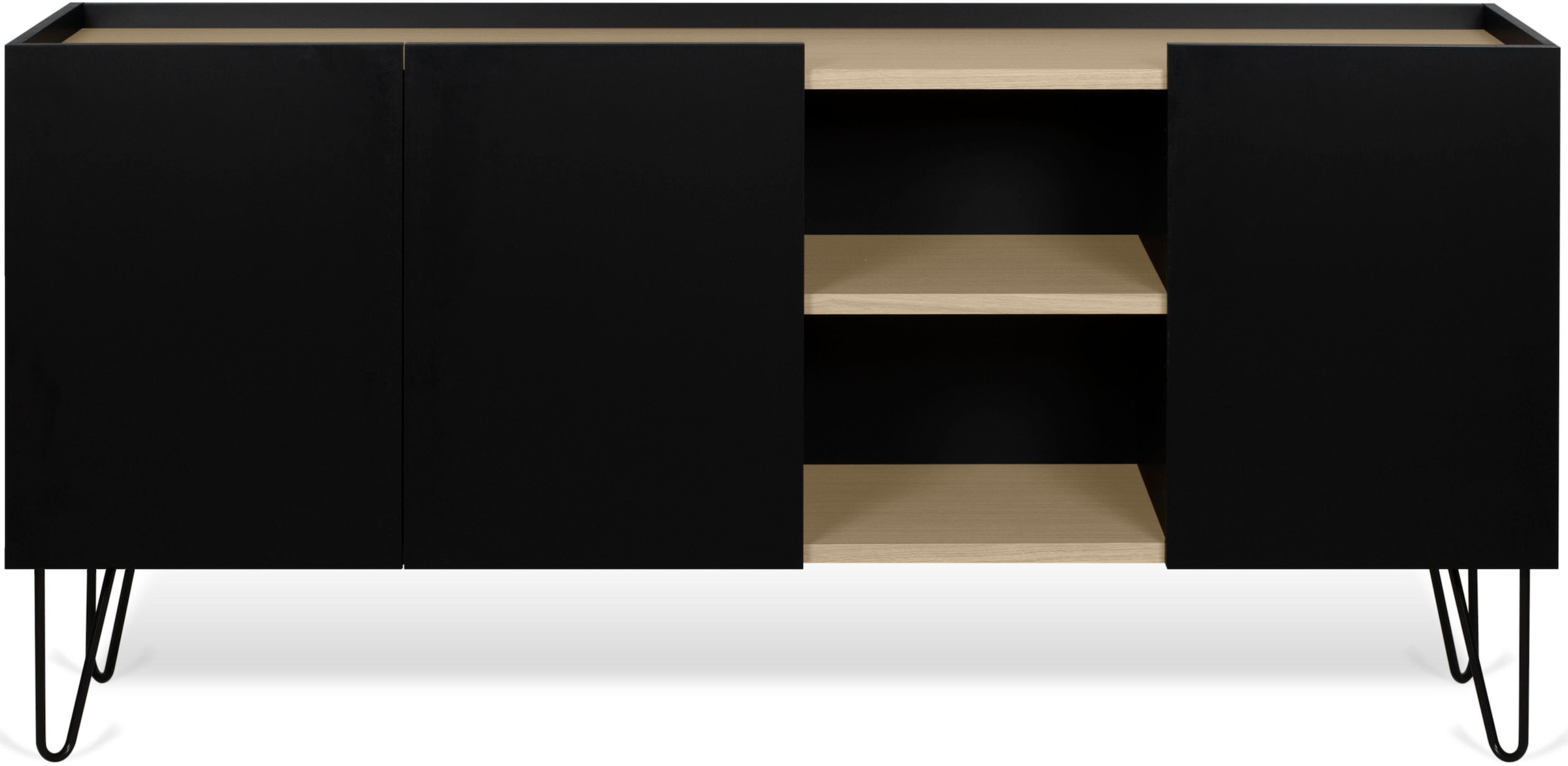 TemaHome Sideboard »Nina«, Kommode, schwarz lackiertes Metallgestell; Breite 180 cm