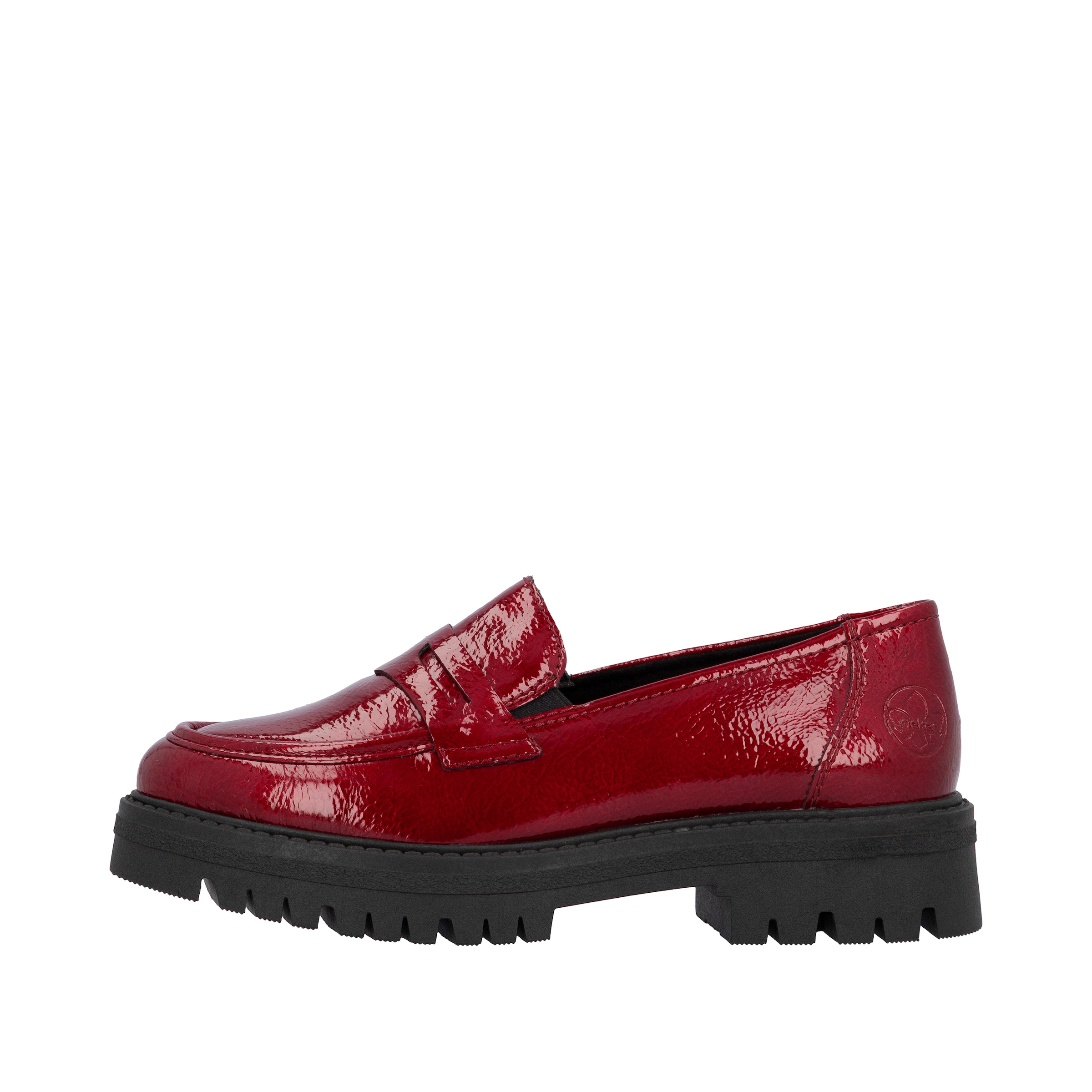 Rieker Loafer, Slipper, Halbschuh, Schlupfschuh, Businessschuh in Lack-Optik