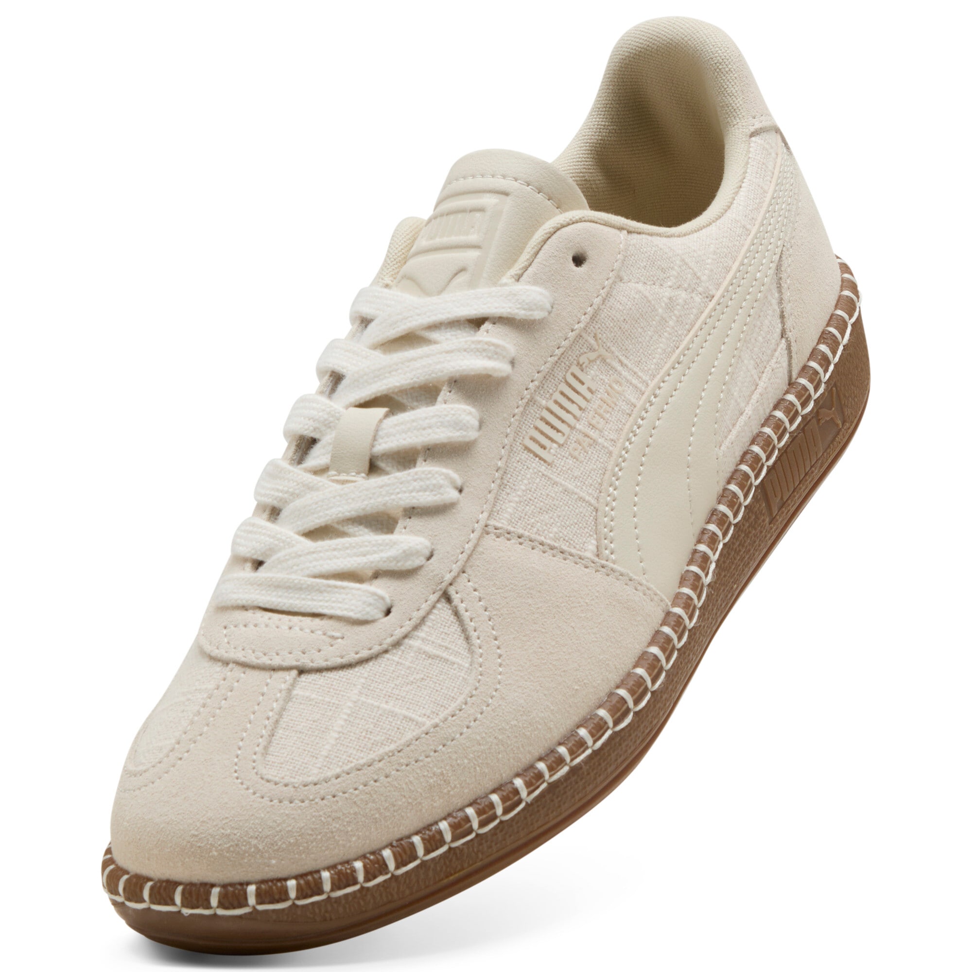 PUMA Sneaker »PALERMO STRAW«  mit profiliertem Laufsohlenprofil, mit Gummilaufsohle, mit Schnürung