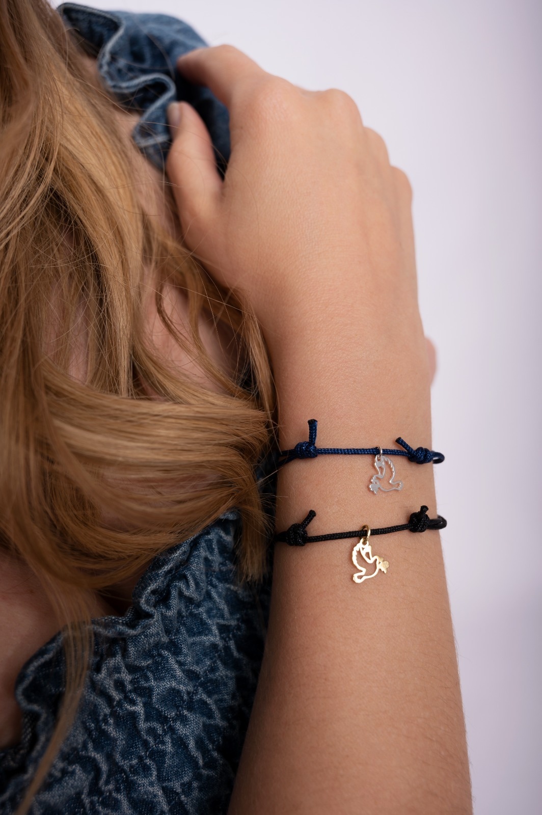 Beka&Bell Armband »925 Sterling Silber Glänzend Taube Textil 14-28cm«